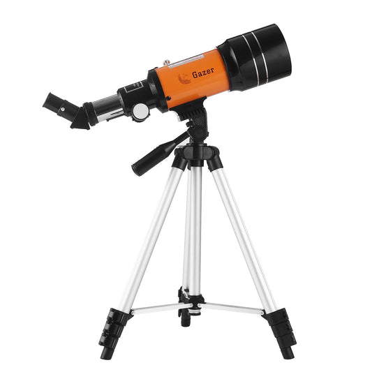 70mm High Power Refractor Telescope with Tripod, Moon Filter & 3X Barlow Lens for Star Gazing, Bird Watching & Camping