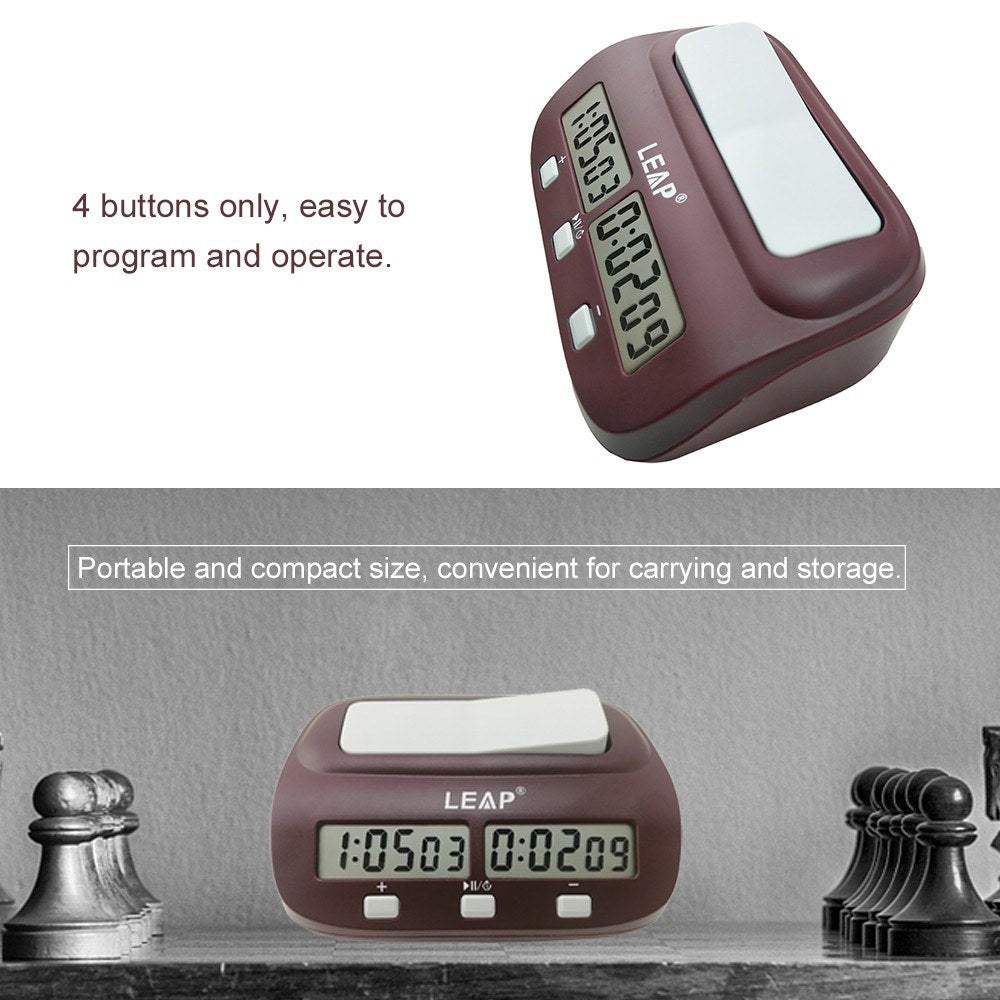 Digital Chess Timer with Alarm for Professional Tournament and Board Games