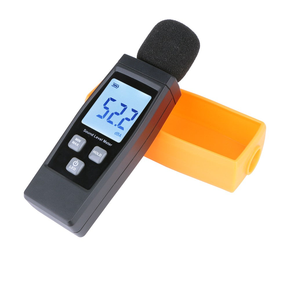 Digital Sound Level Meter 30-130dBA Noise Measuring Tool with Max/Min/Data Hold LCD Display