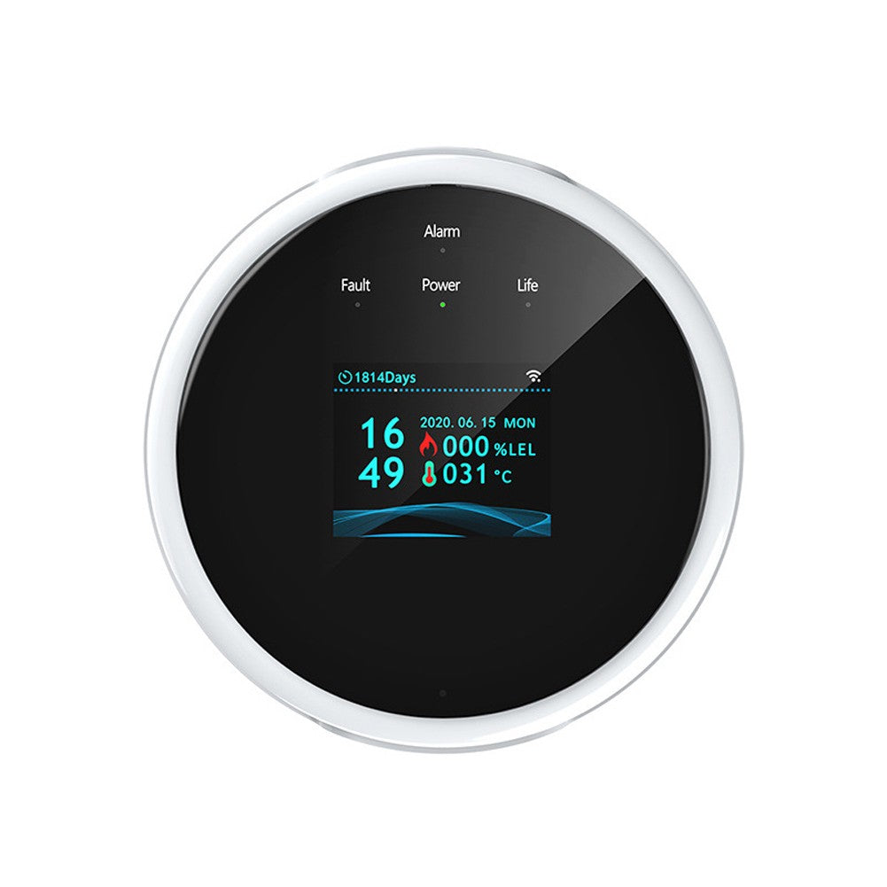 Tuya WiFi Smart Natural Gas Leak Detector, Compatible with Alexa & Google Assistant