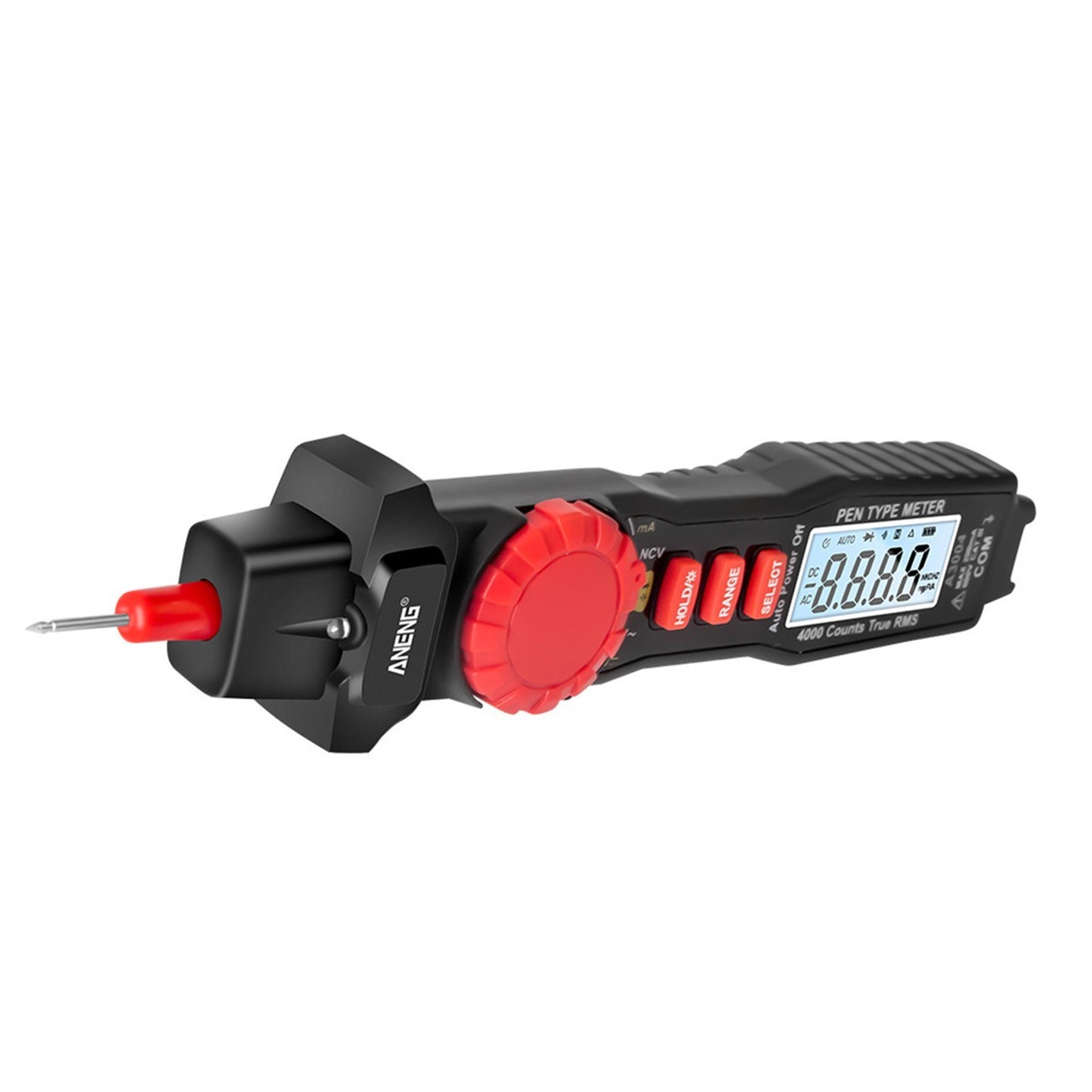 ANENG A3004 Digital Pen Multimeter with Auto Range NCV, Volt/Amp/Ohm Meter, Capacitance & Diode Test, Continuity Alarm, Backlit LCD, Data Hold, Flashlight