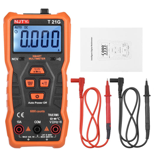 Mini Smart Multimeter 6000 Counts True RMS Universal Meter NJTY T21G