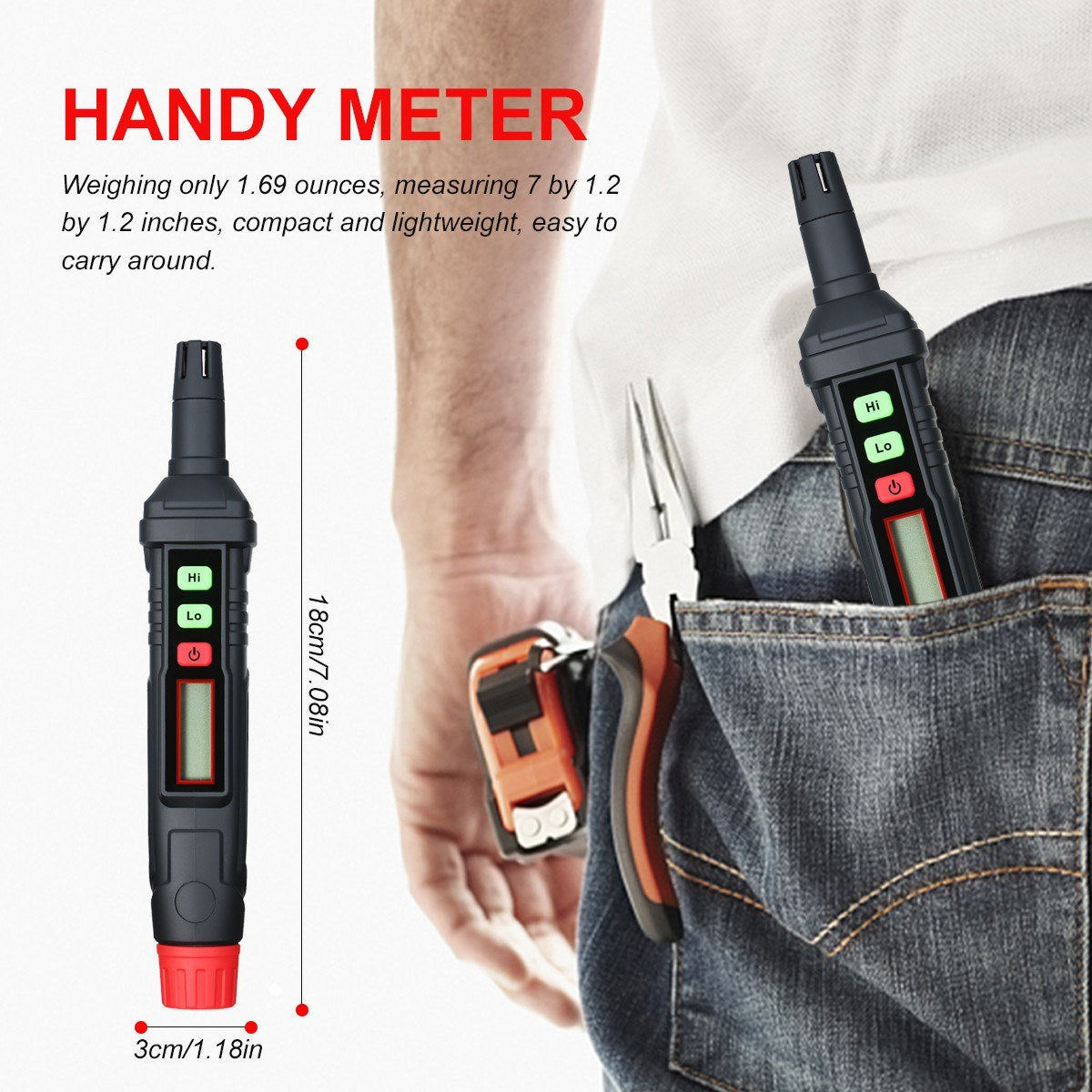 Portable Combustible Gas Leak Detector Alarm by HABOTEST - Detects Propane, Methane, Natural Gas with Audible & Visual Alerts
