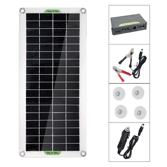Flexible 30W Polycrystalline Solar Panel for Camping, Car Travel, and Outdoor Emergency Power