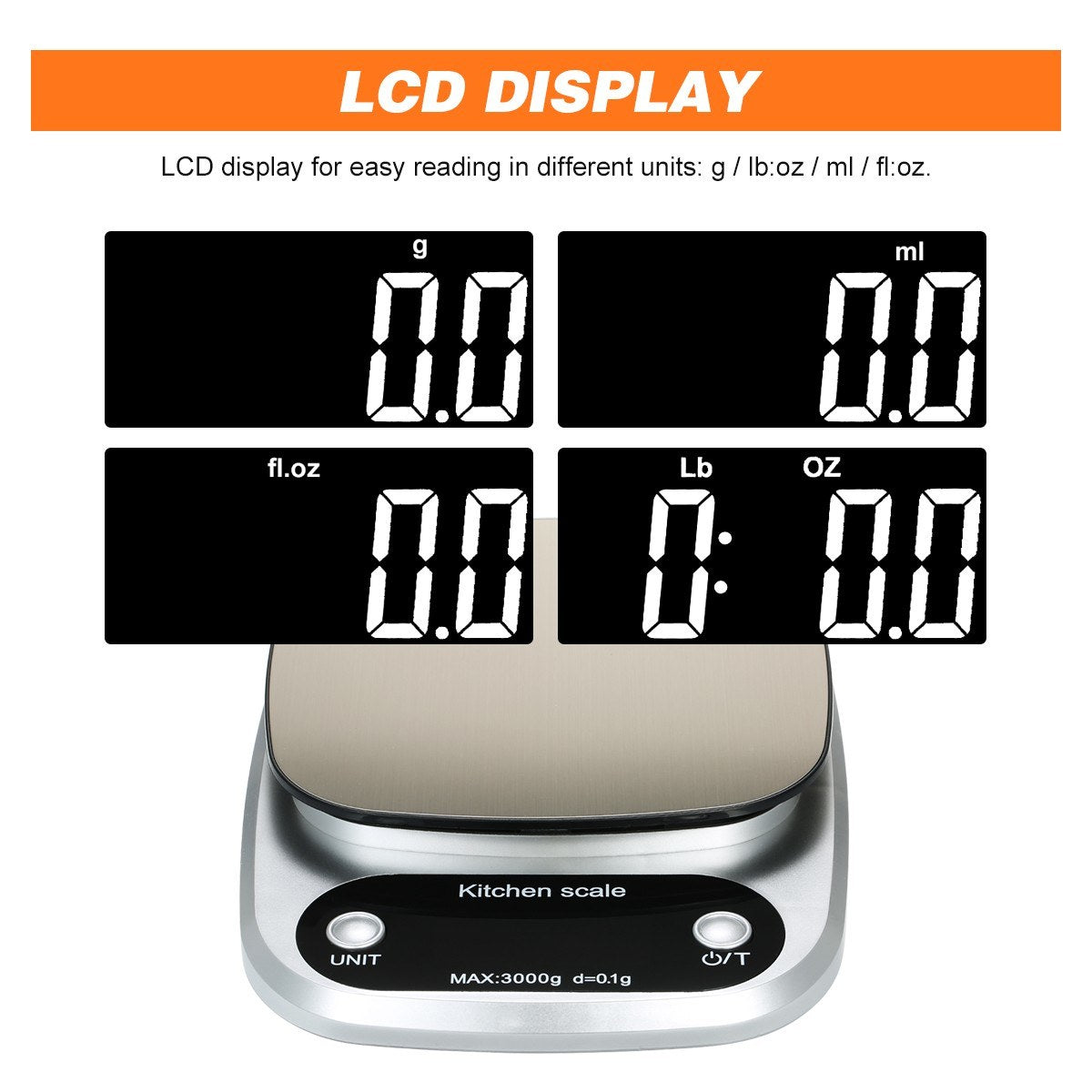 Portable Waterproof 5kg/0.1g High Precision Digital Kitchen Baking Scale