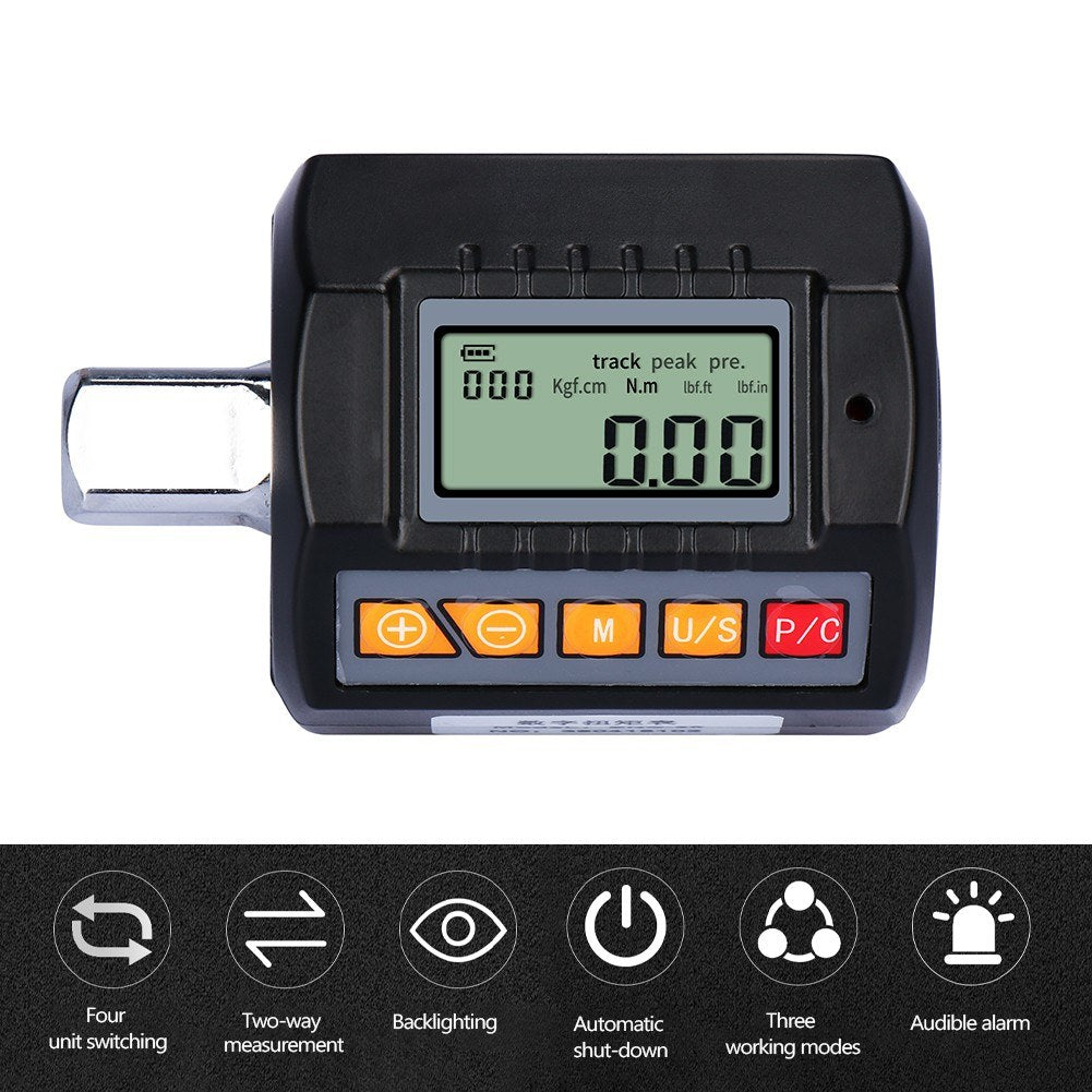 Professional Digital Torque Wrench with Adjustable LCD Display - 1/2, 1/4, 3/8 Inch for Bicycle & Car Repair