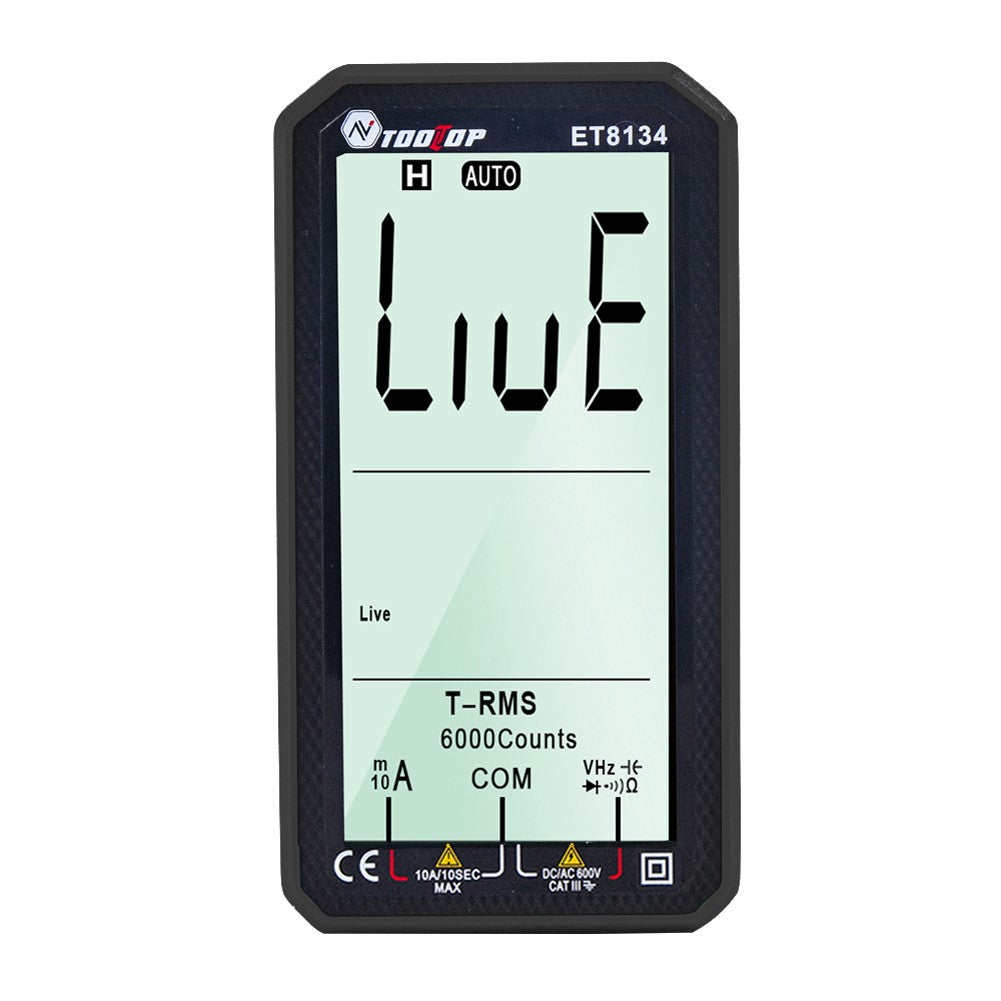 TOOLTOP ET8134 Portable 4.7 LCD Multimeter - DC/AC Voltage & Current, Capacitance, Resistance Measurement with Backlight