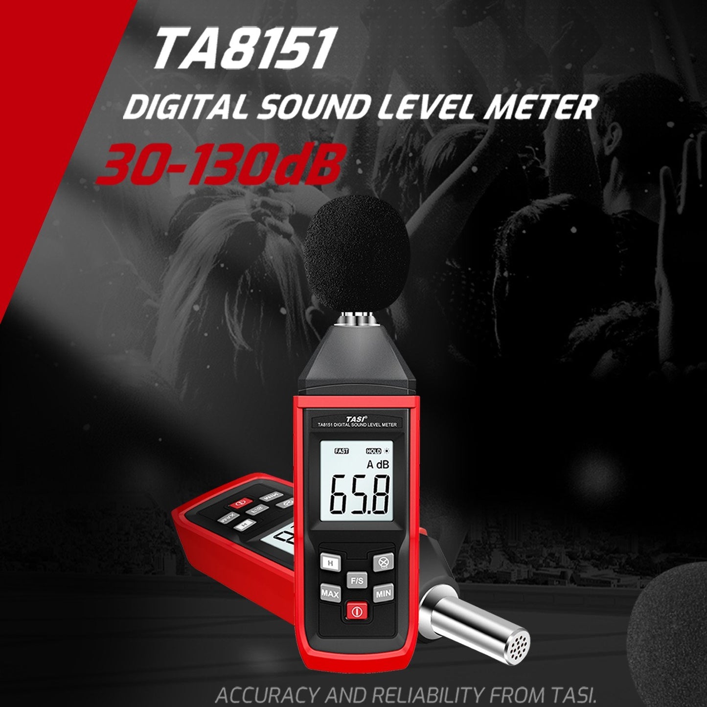 TA8151 Professional Digital Sound Level Meter - High-Precision Handheld Decibel Monitor 30-130dB Noise Tester