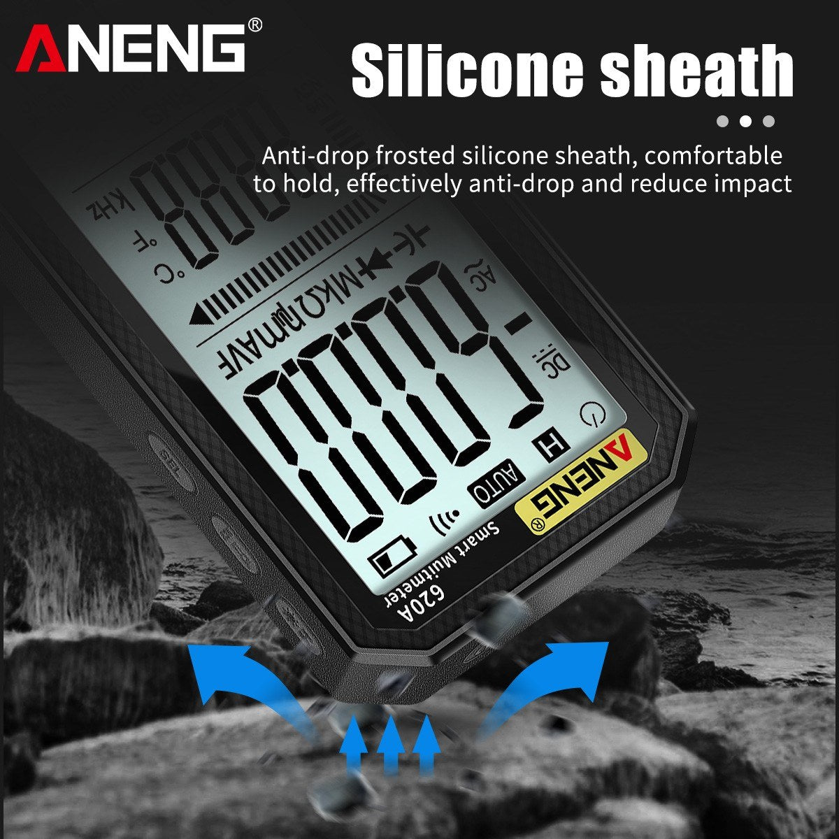 Ultraportable ANENG Digital Multimeter - 4.7 LCD, True-RMS, Auto-Ranging, AC/DC, Amp/Volt/Ohm, Capacitance, Continuity, Temperature, Frequency, Diode & NCV Tester for Electronics & HVAC