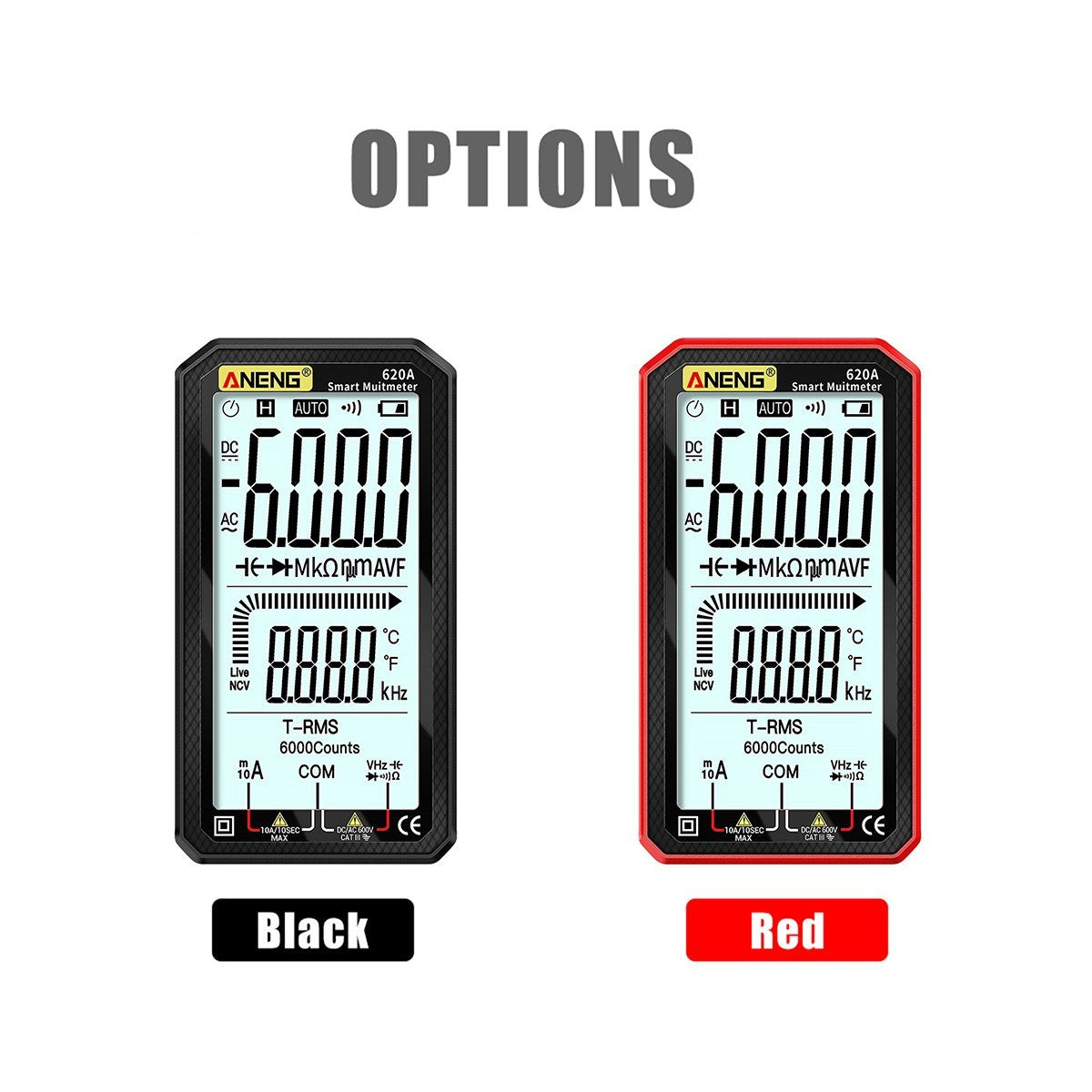 Ultraportable ANENG Digital Multimeter - 4.7 LCD, True-RMS, Auto-Ranging, AC/DC, Amp/Volt/Ohm, Capacitance, Continuity, Temperature, Frequency, Diode & NCV Tester for Electronics & HVAC