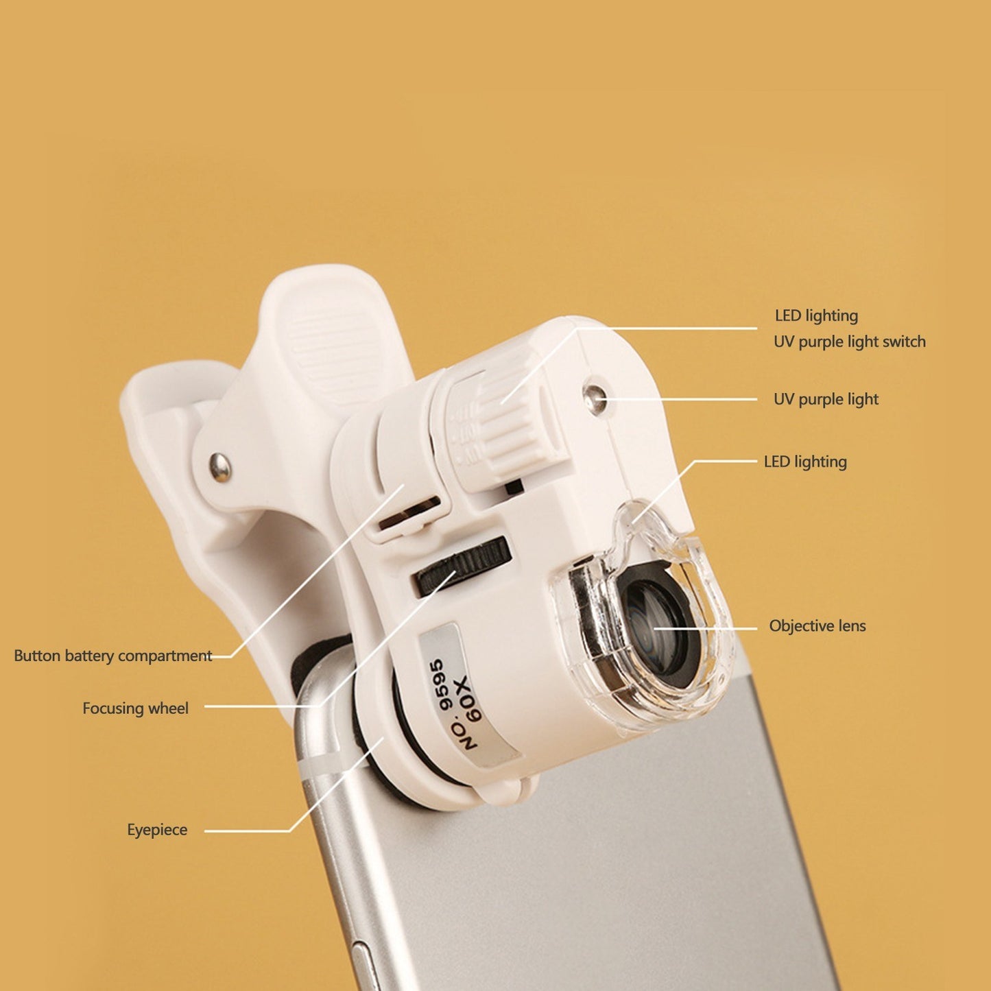 Mini 60X Portable Microscope for Smartphones