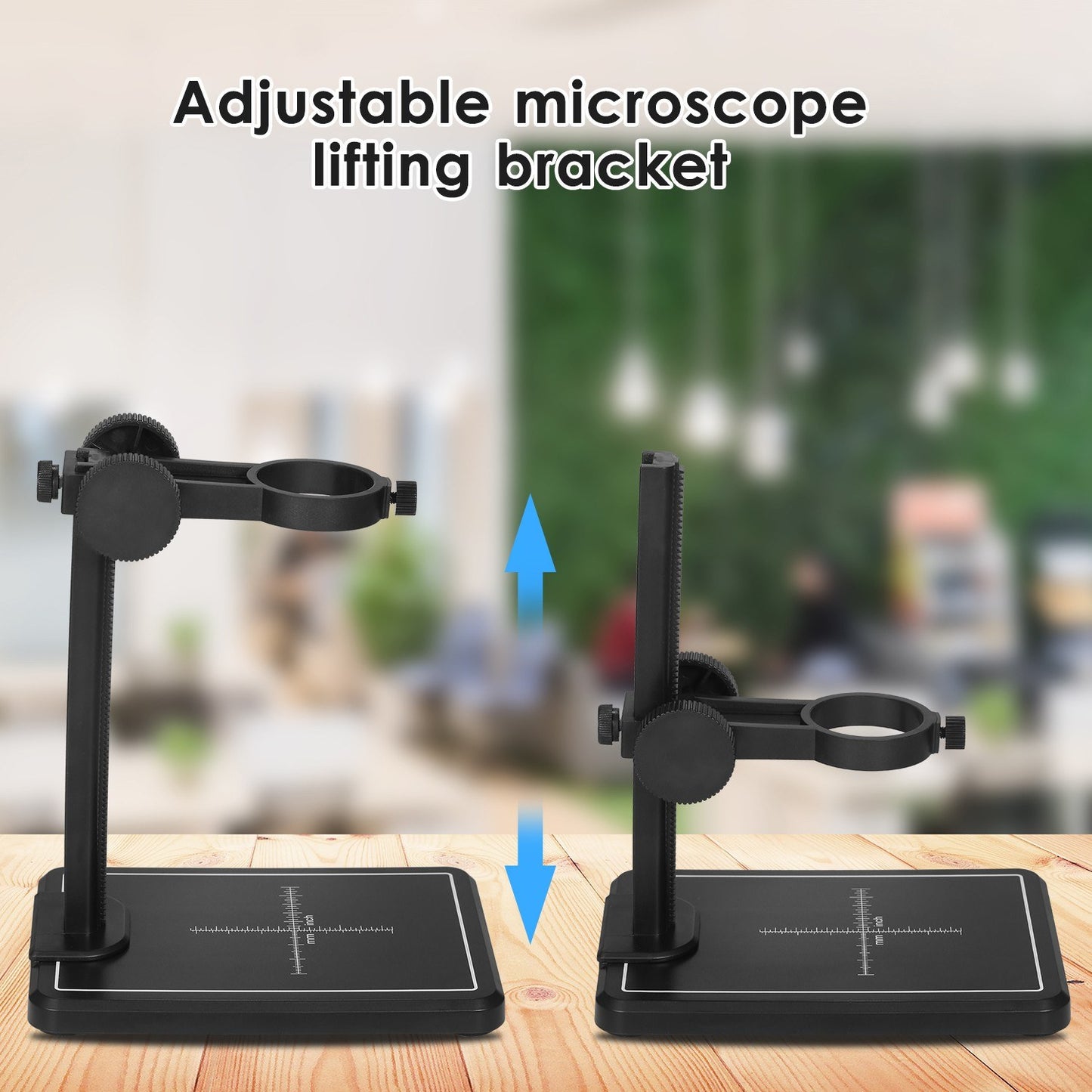 Adjustable KKmoon Mini Digital Microscope Stand with Large Base and Scale
