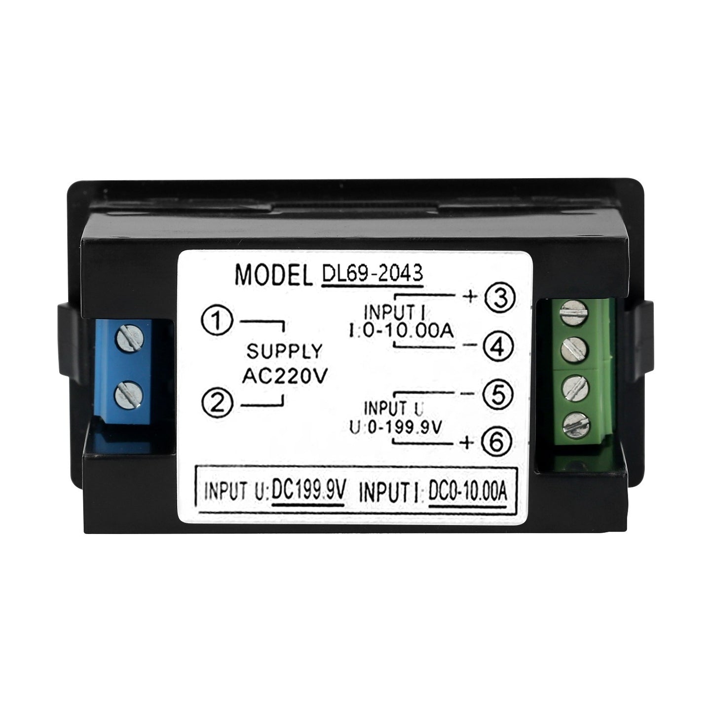 Dual Display Digital Voltmeter Ammeter - Voltage & Current Tester with Red & Green LCD