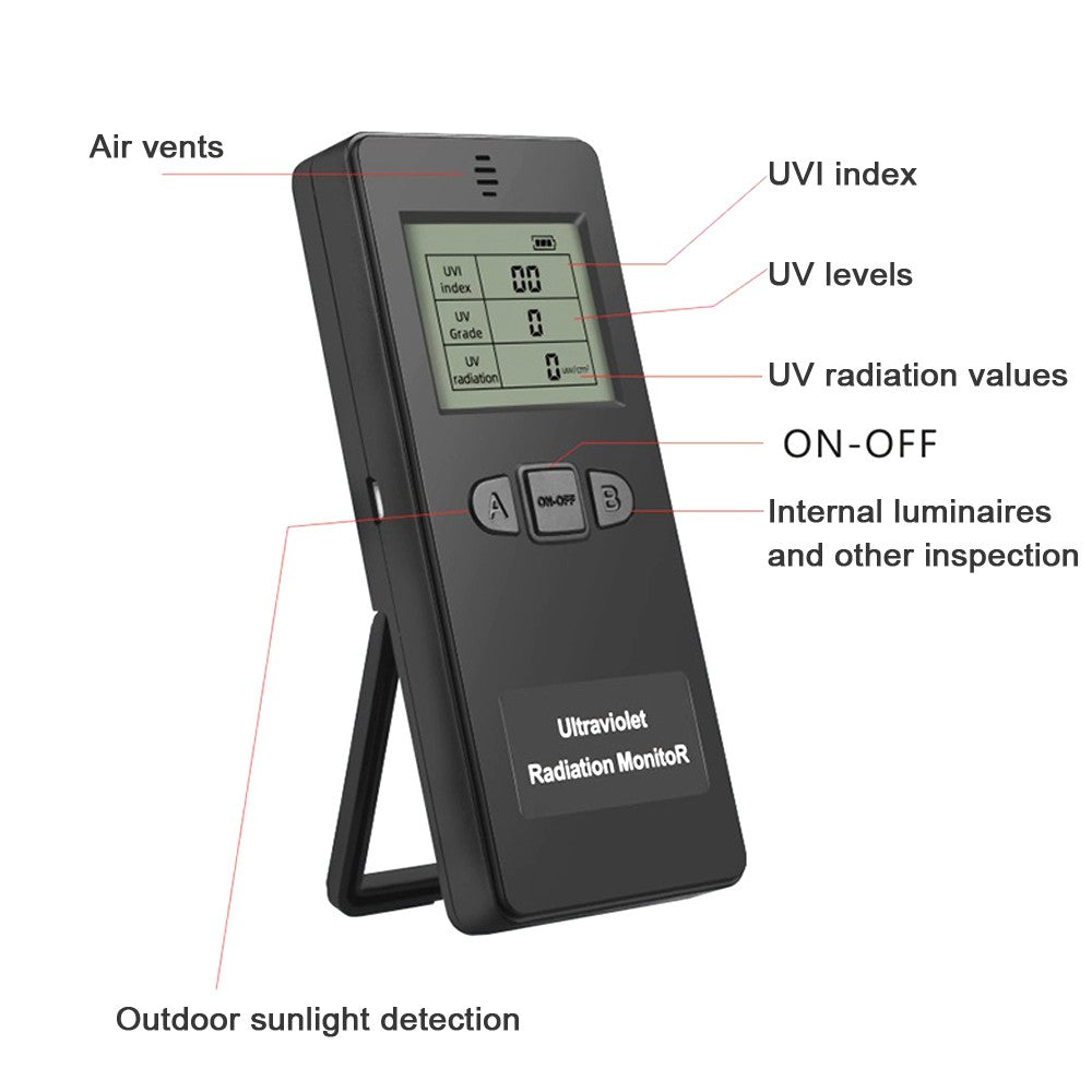 Portable UV Radiation Detector & UVI Meter Tester