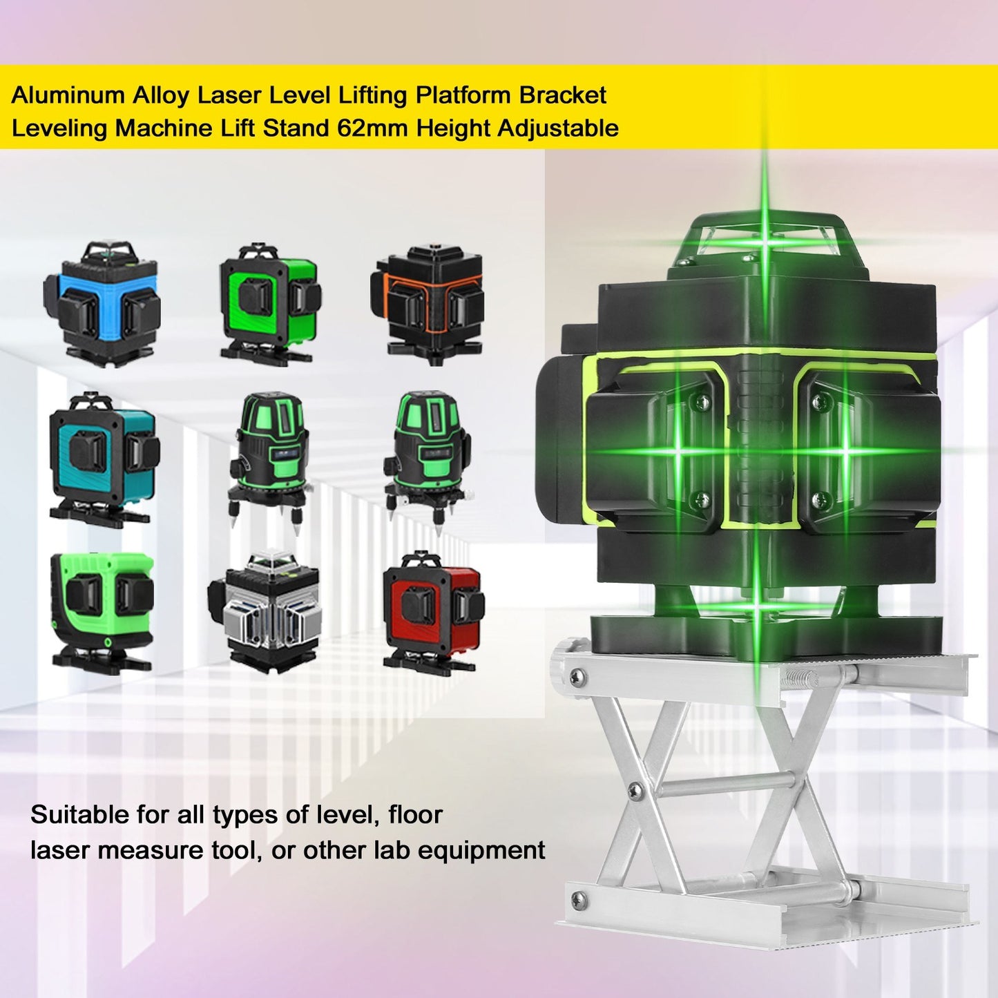 Aluminum Alloy 360° Rotatable Tripod with 1/4 Interface for Laser Level - Fine Adjustment