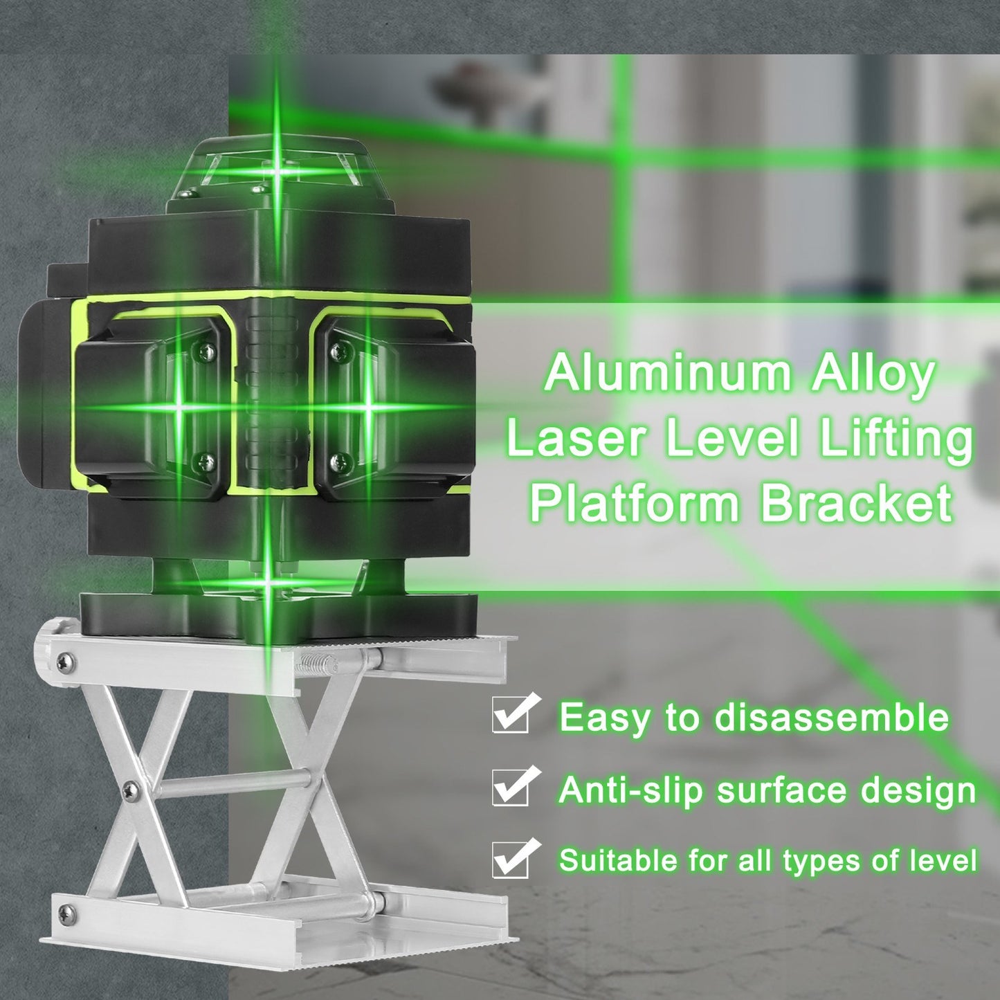 Aluminum Alloy 360° Rotatable Tripod with 1/4 Interface for Laser Level - Fine Adjustment