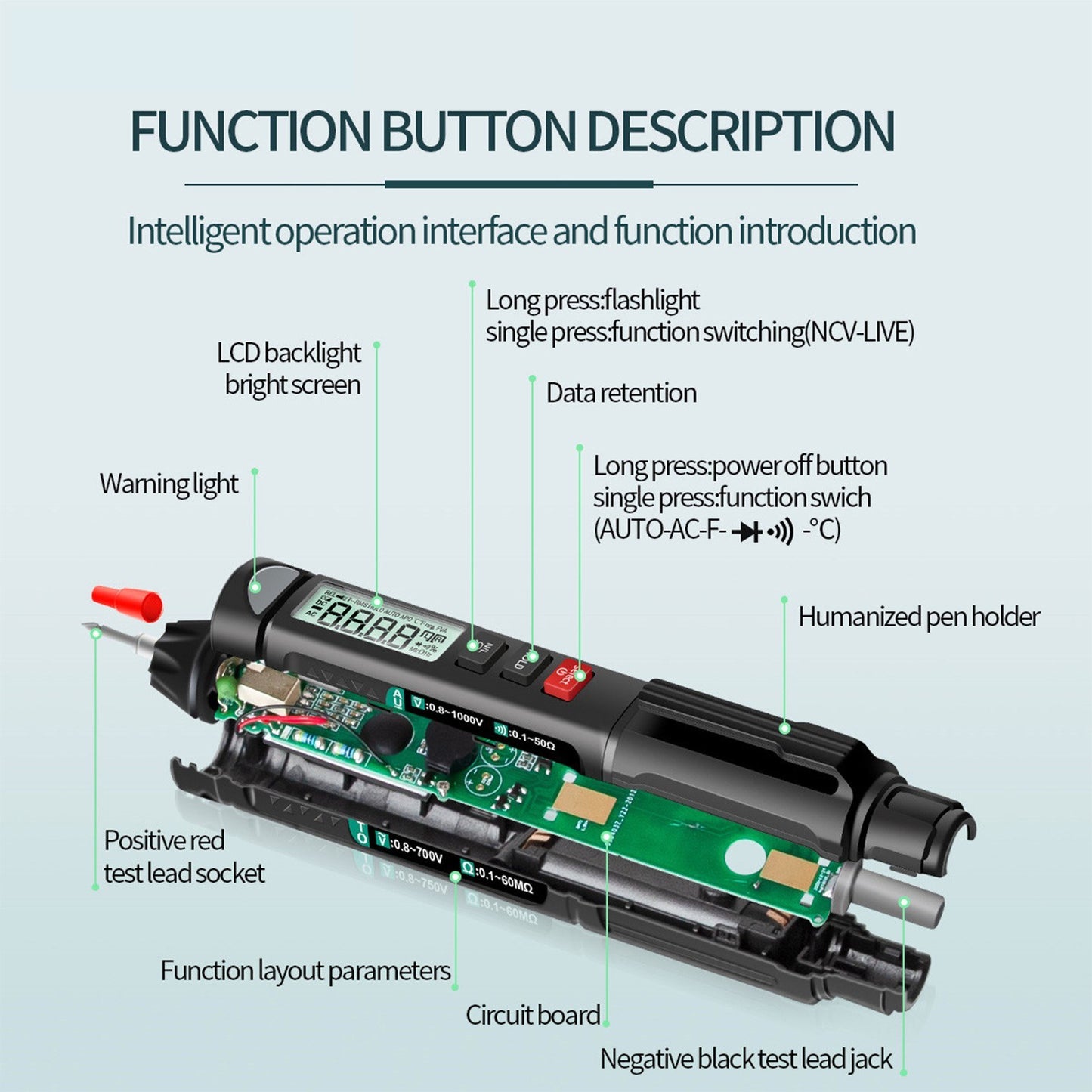ANENG A3008 Digital Pen Multimeter 6000 Counts