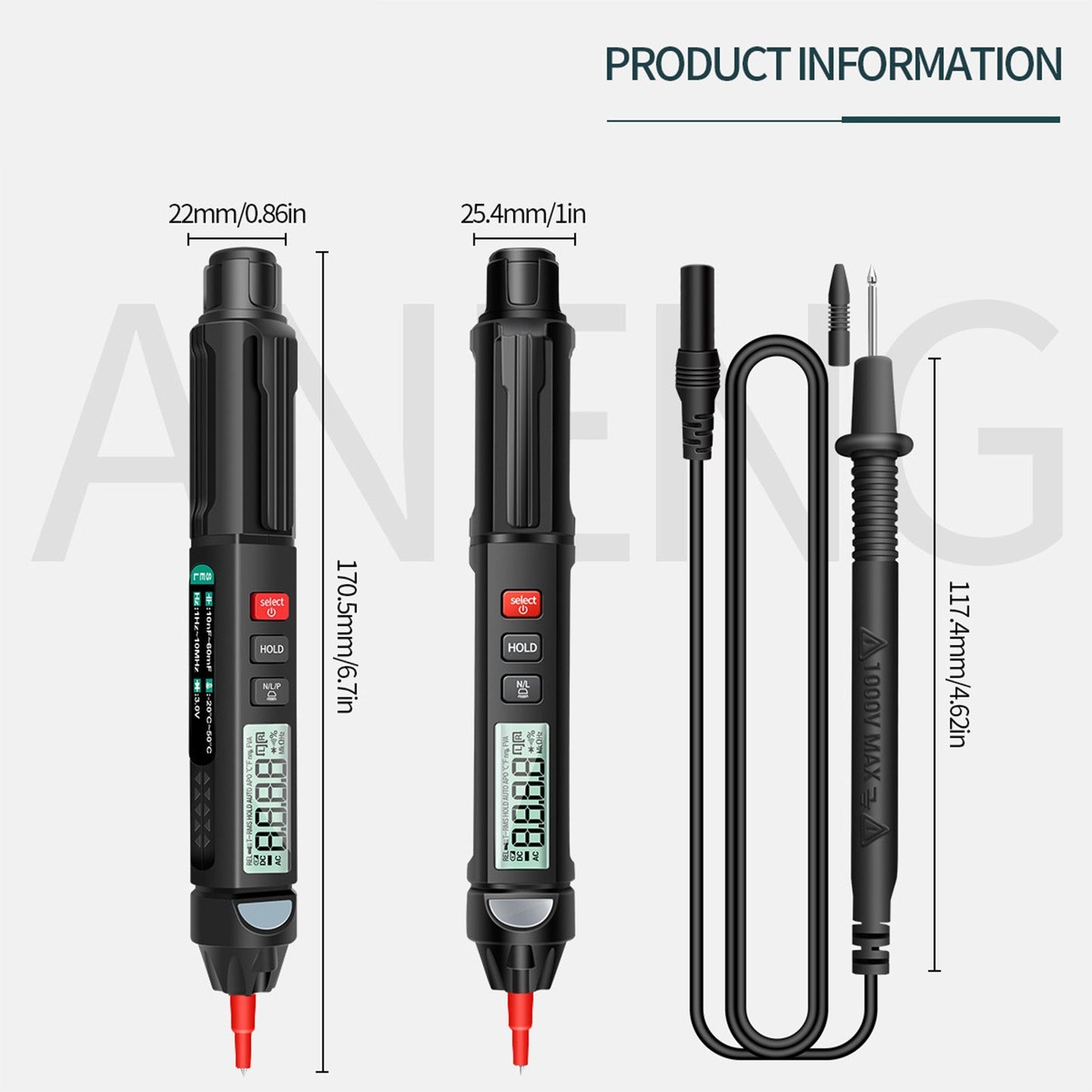 ANENG A3008 Digital Pen Multimeter 6000 Counts