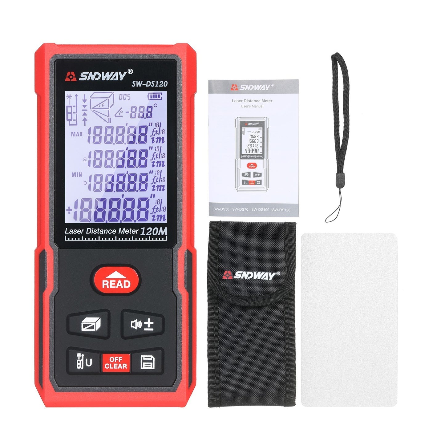 Portable SNDWAY 70M Laser Distance Meter - High Precision Digital Rangefinder & Infrared Ruler