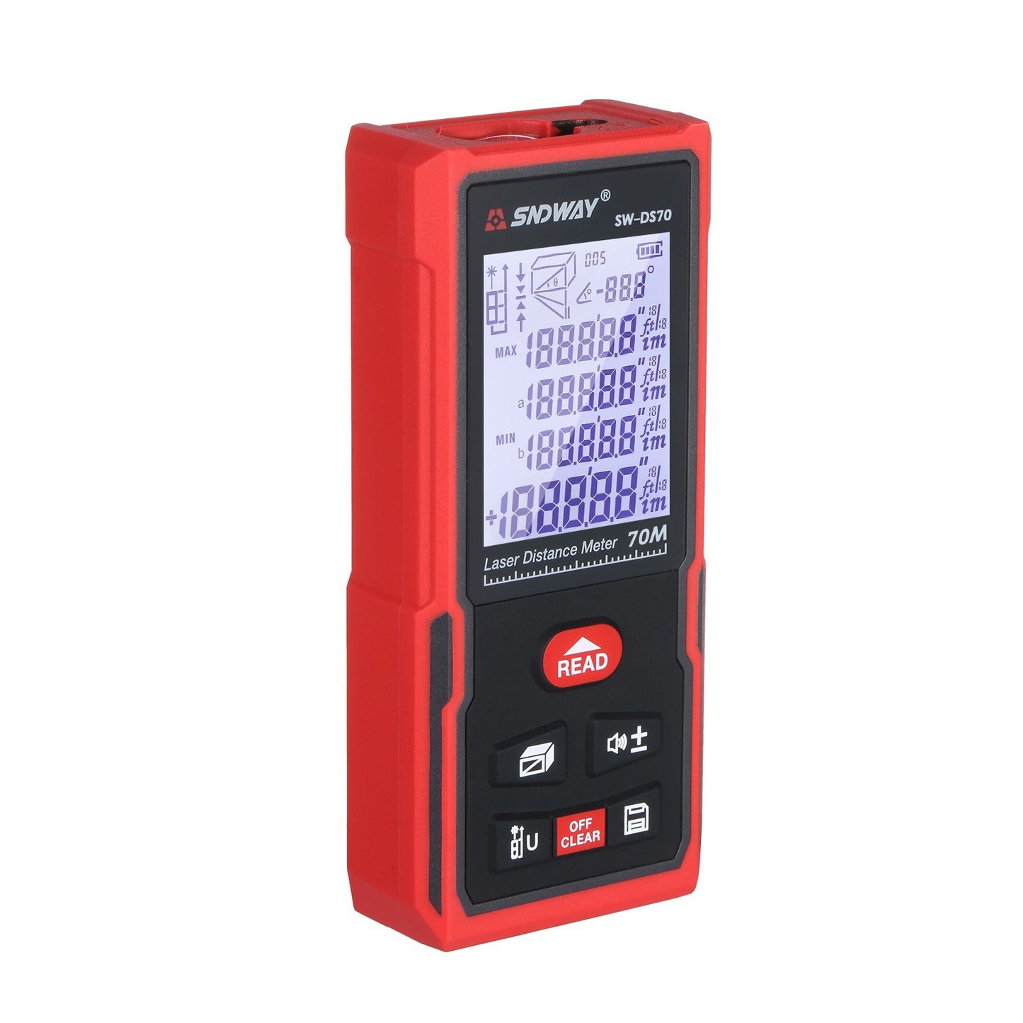 Portable SNDWAY 70M Laser Distance Meter - High Precision Digital Rangefinder & Infrared Ruler