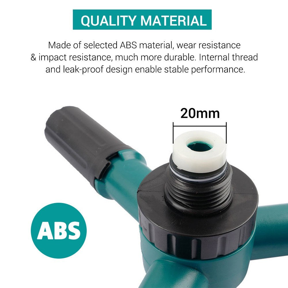 KKmoon 360° Rotating Sprinkler with Adjustable Nozzle and Three-arm Sprayer for Garden Lawn Irrigation