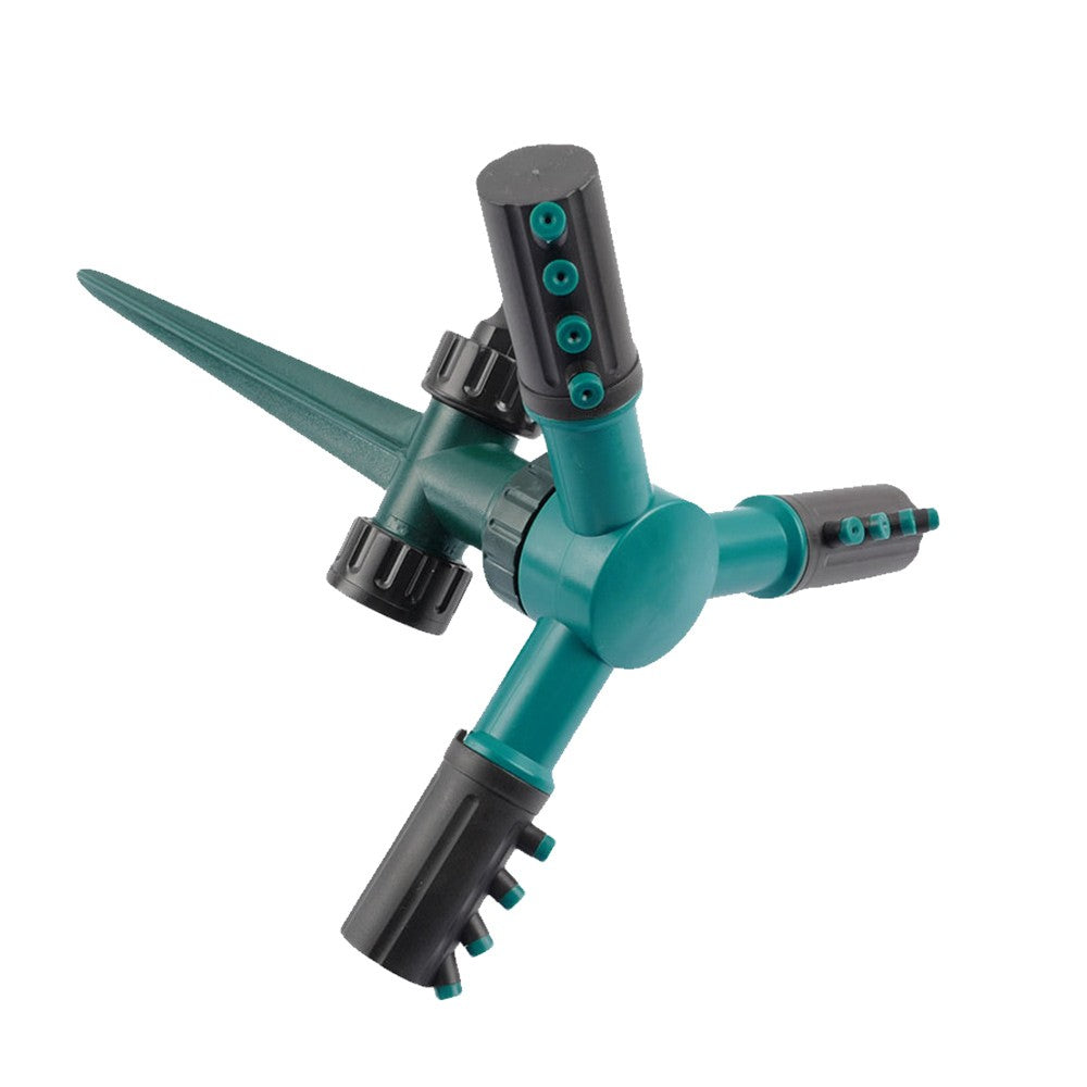KKmoon 360° Rotating Sprinkler with Adjustable Nozzle and Three-arm Sprayer for Garden Lawn Irrigation