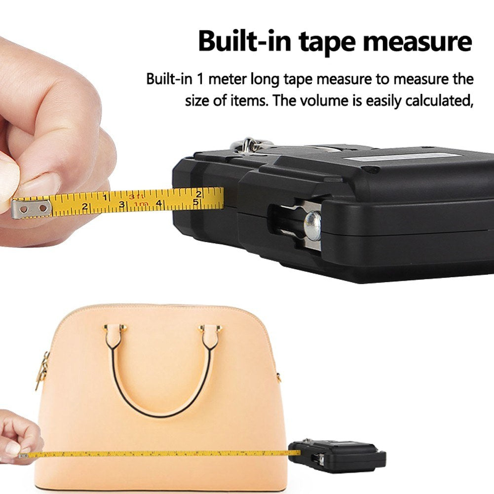 WeiHeng A27L/A27L-B Rechargeable Hook Scale 75kg/10g with LCD, Tape Measure, High Precision, Backlit, 5 Unit Options