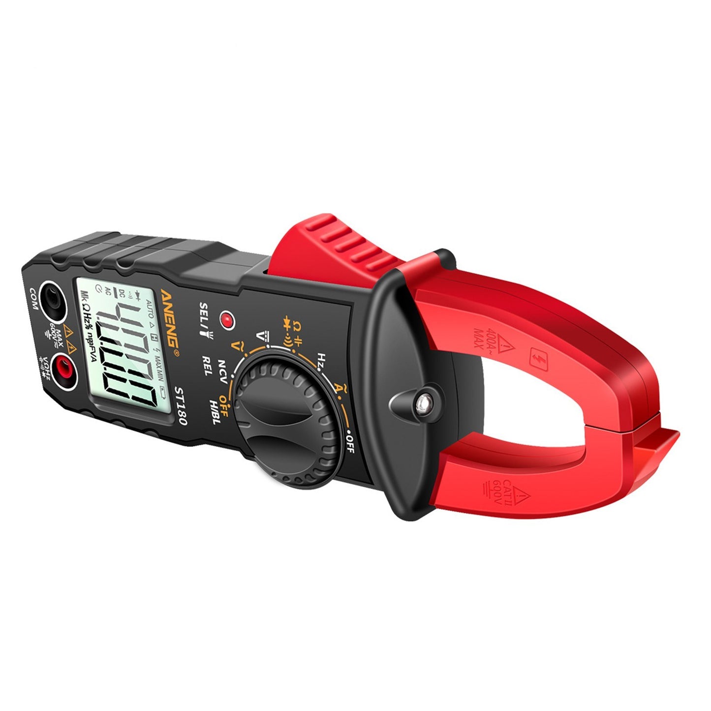 ANENG ST180 Digital Clamp Multimeter: 4000 Counts, AC/DC Voltage/Current, NCV, Temperature -30~1000℃, Resistance, Capacitance, Frequency, Diode Tester