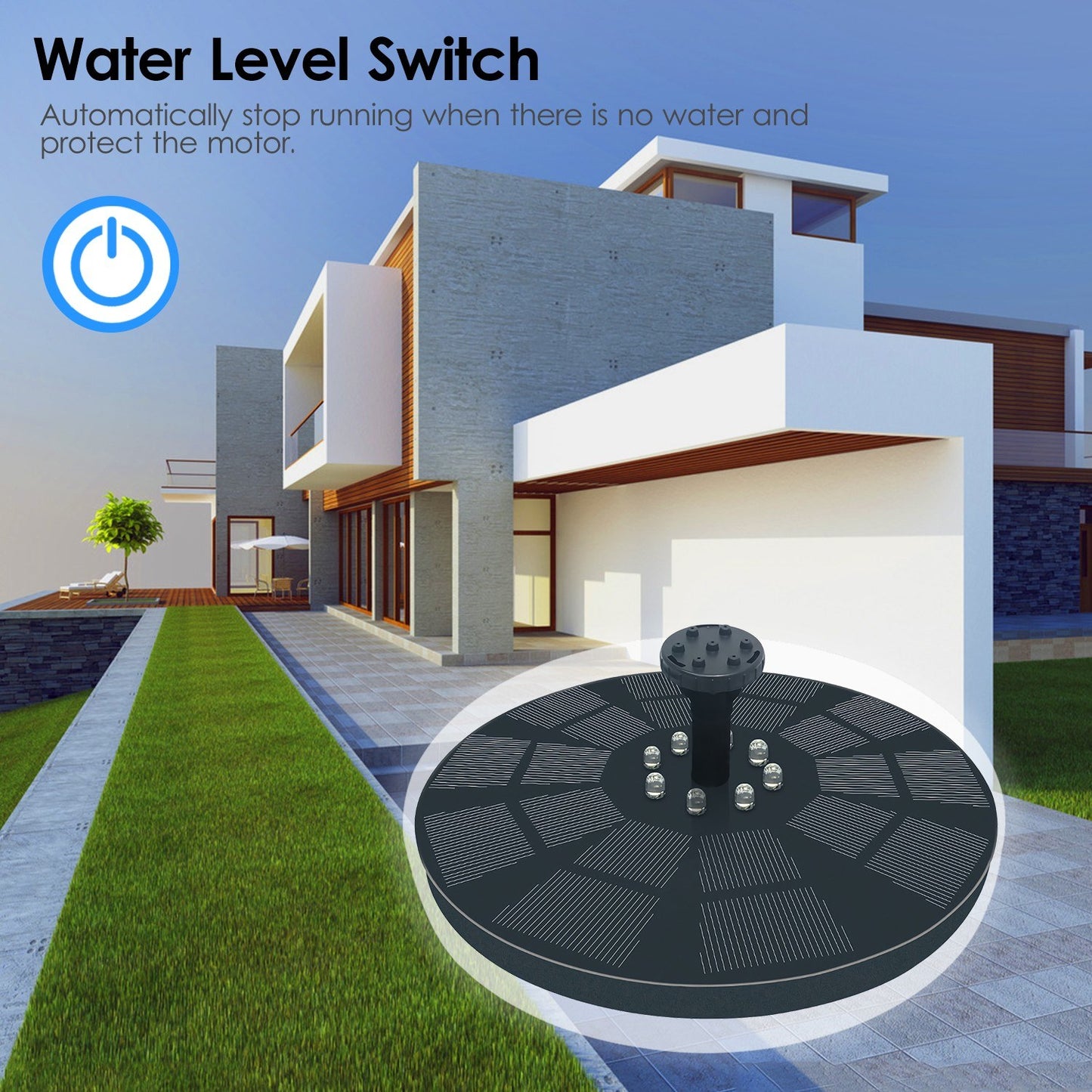 3W Solar Fountain Pump with 7 Spray Patterns & LED Lights, Battery Backup for Outdoor Bird Bath, Garden Pond, Pool, Fish Tank, Aquarium, & Pet