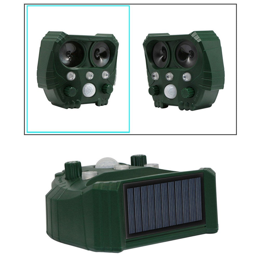 Solar-Powered USB Animal Repeller Outdoor Pest Deterrent Device