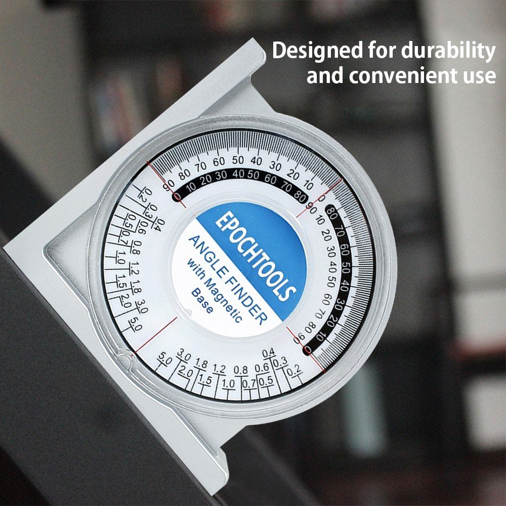 KKmoon Mini Magnetic Inclinometer & Protractor Tool with Dual Bubble Levels