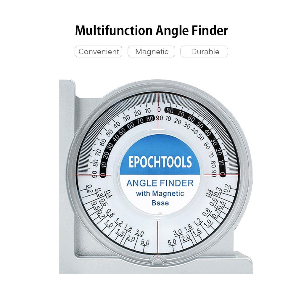 KKmoon Mini Magnetic Inclinometer & Protractor Tool with Dual Bubble Levels