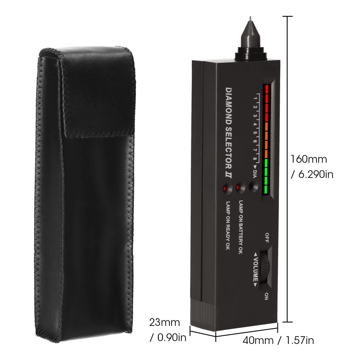 High Accuracy Diamond Tester Pen - Gemstone Jewelry Detector with Case for Novice & Expert