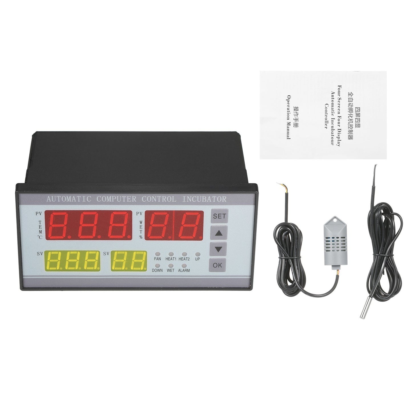 LED Digital Temp & Humidity Controller with 5 Egg Incubation Modes