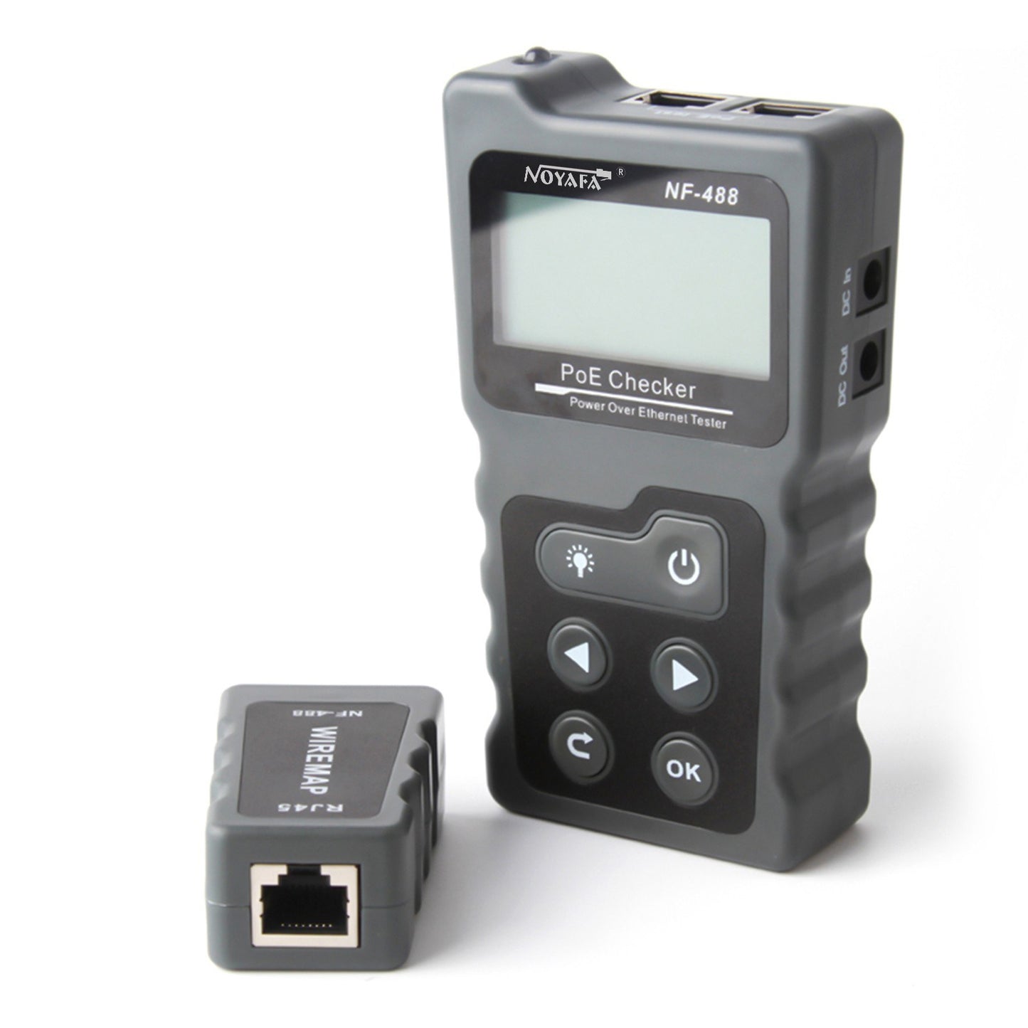 Multi-Functional PoE & Network Cable Tester with LCD Display and Inline Voltage/Current Checker