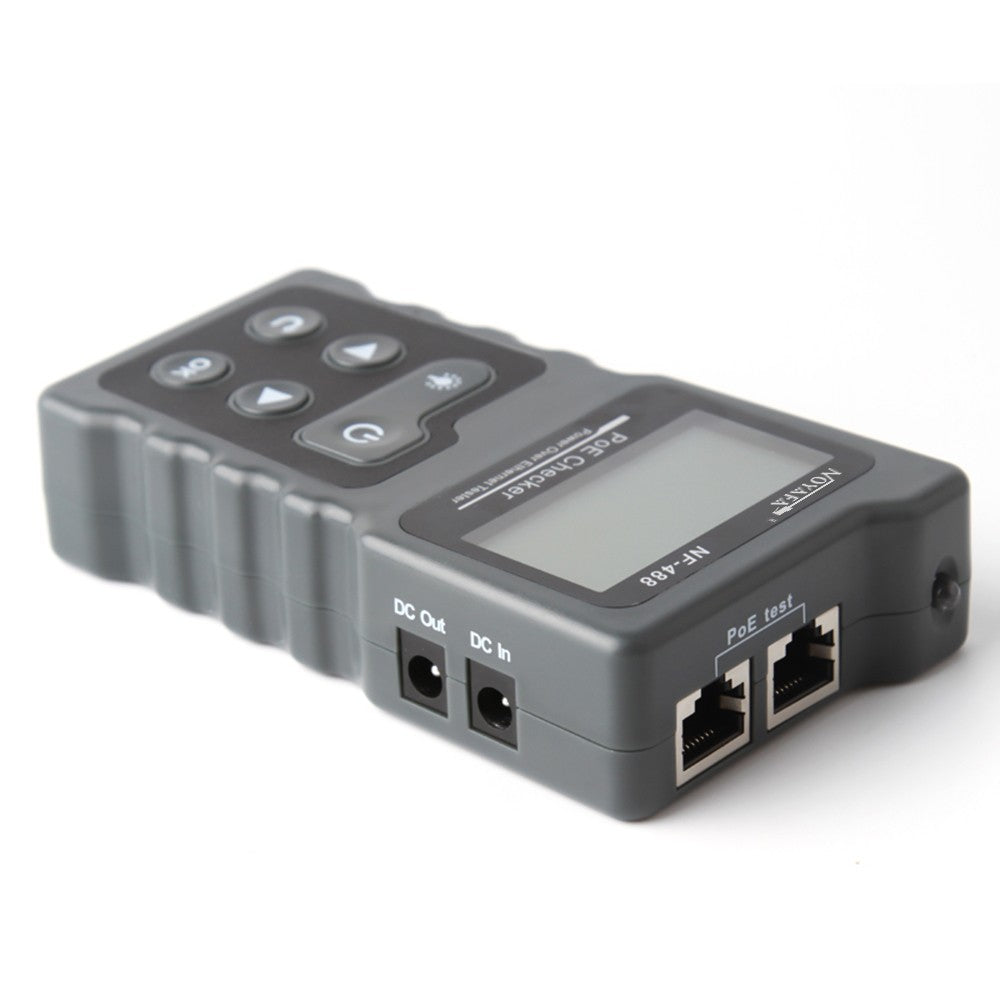 Multi-Functional PoE & Network Cable Tester with LCD Display and Inline Voltage/Current Checker