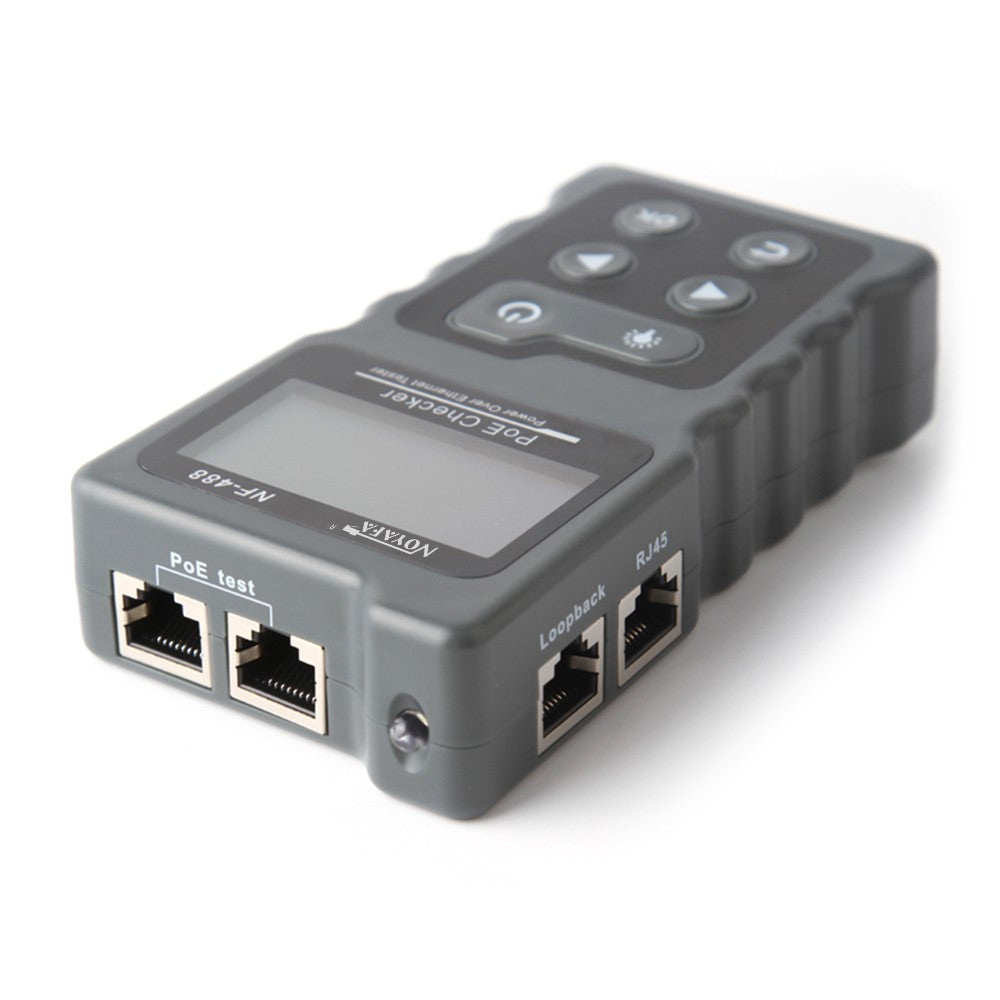 Multi-Functional PoE & Network Cable Tester with LCD Display and Inline Voltage/Current Checker