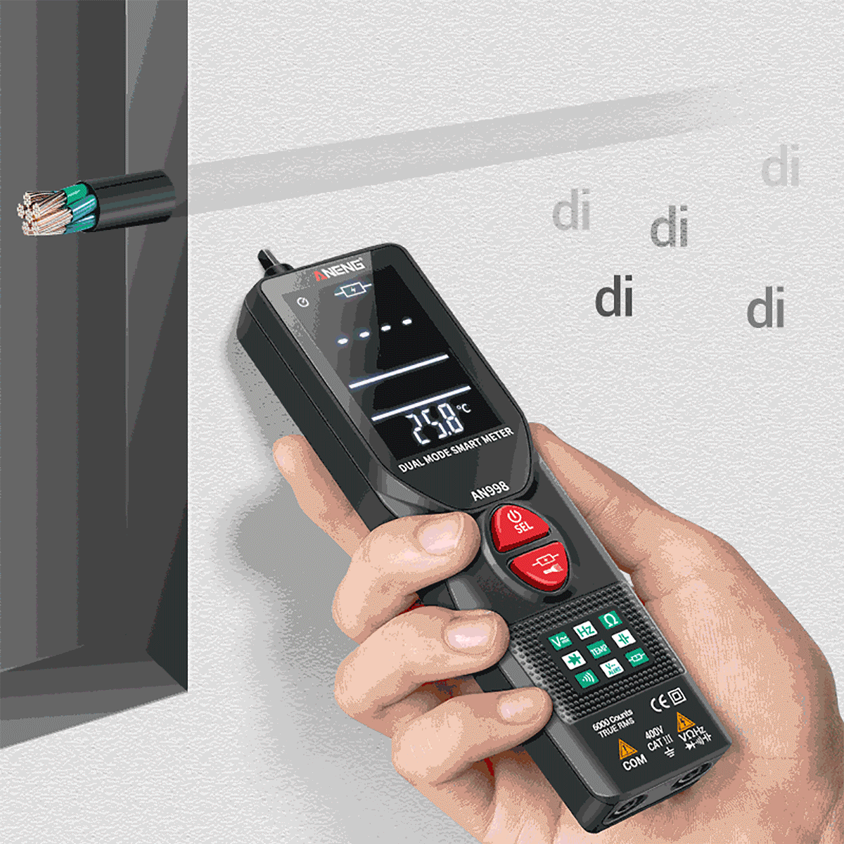 ANENG Fully Automatic Digital Multimeter with Non-Contact NCV Tester and VA Display