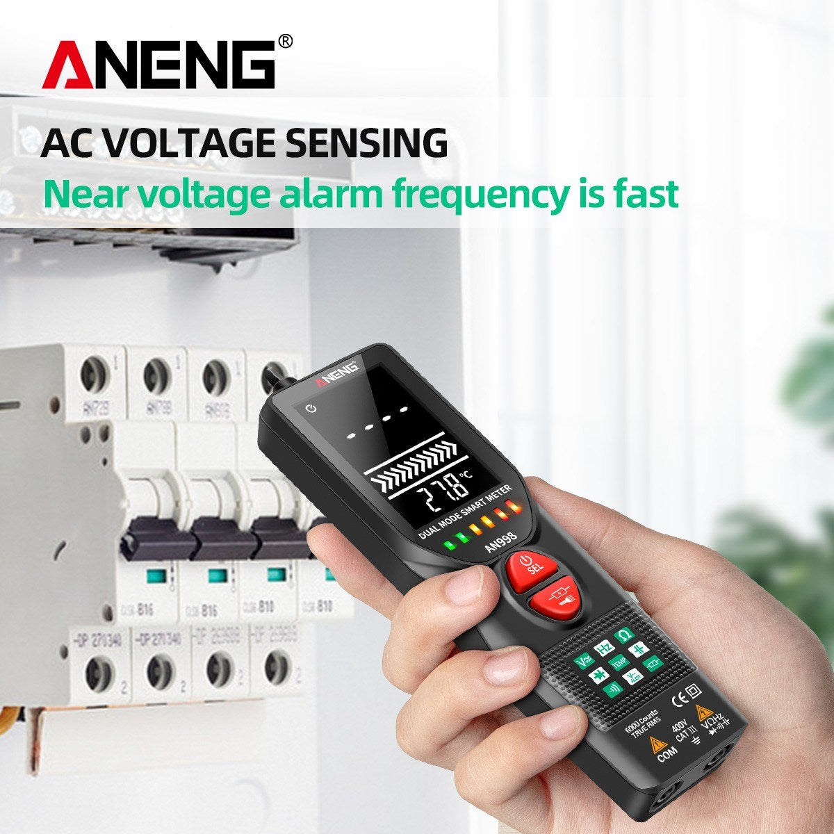 ANENG Fully Automatic Digital Multimeter with Non-Contact NCV Tester and VA Display