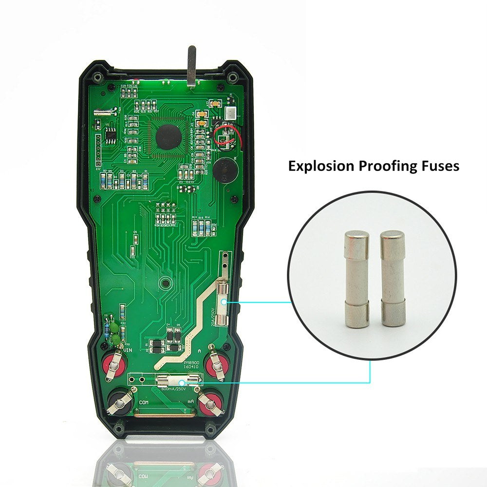 PEAKMETER PM18C True RMS Digital Multimeter - AC/DC Voltage, Current, Resistance, Capacitance, Frequency, Temperature, hFE, NCV, Line Tester