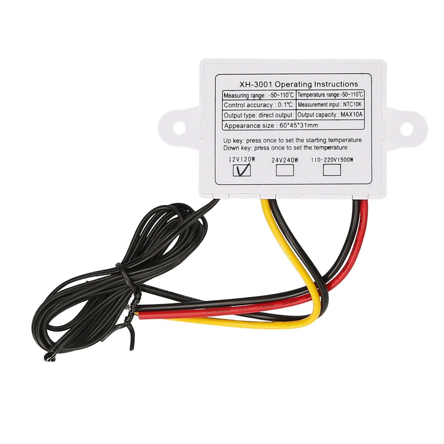 Waterproof NTC Probe LED Thermostat Module -50~110℃, 110~220V 1500W Electronic Temperature Controller for Refrigerator