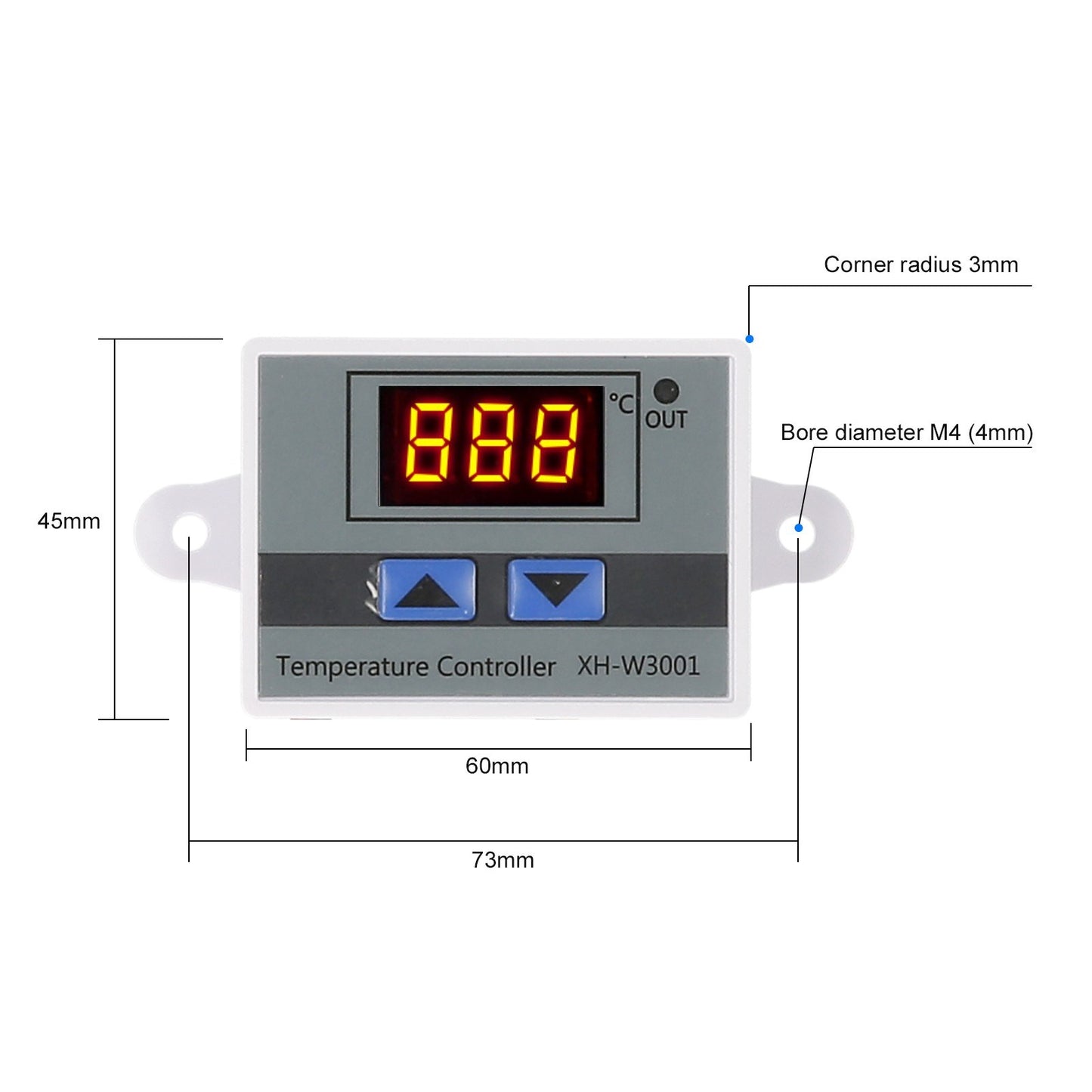 Waterproof NTC Probe LED Thermostat Module -50~110℃, 110~220V 1500W Electronic Temperature Controller for Refrigerator