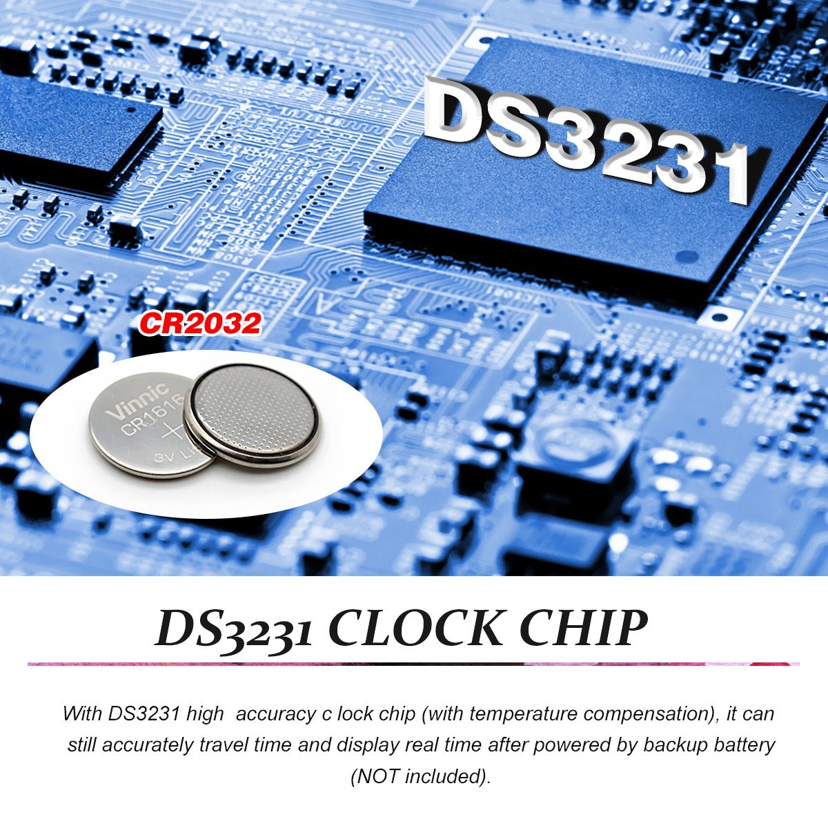 Multifunctional DS3231 DIY LED Alarm Clock Kit with Large 6-Digit Display | Time, Temperature, Date, Week, Alarm, Countdown, Voice & Touch-Operated