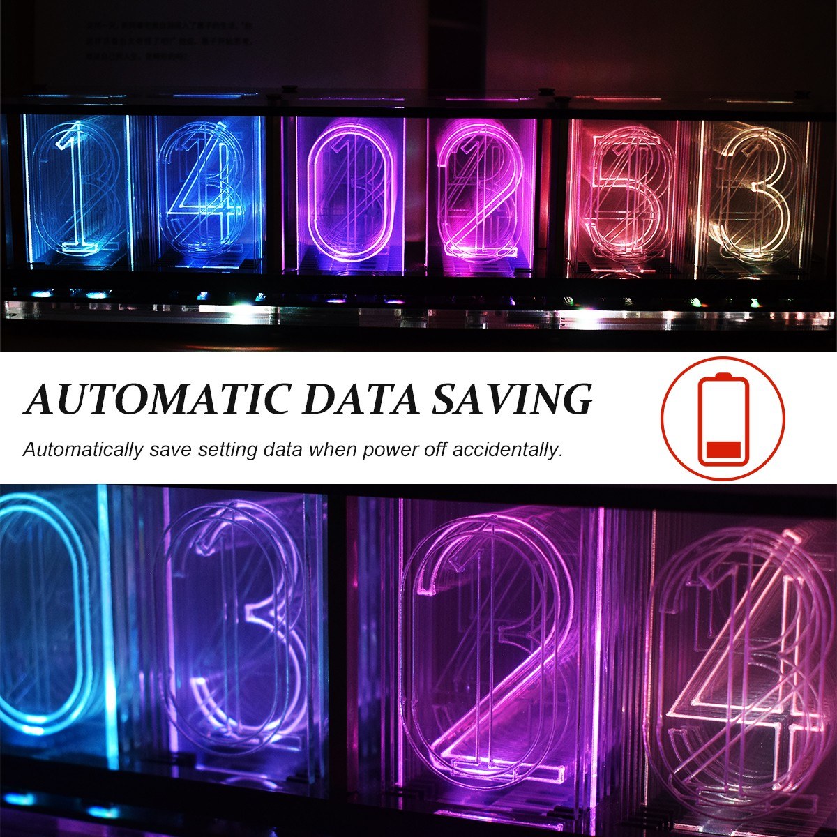 Multifunctional DS3231 DIY LED Alarm Clock Kit with Large 6-Digit Display | Time, Temperature, Date, Week, Alarm, Countdown, Voice & Touch-Operated