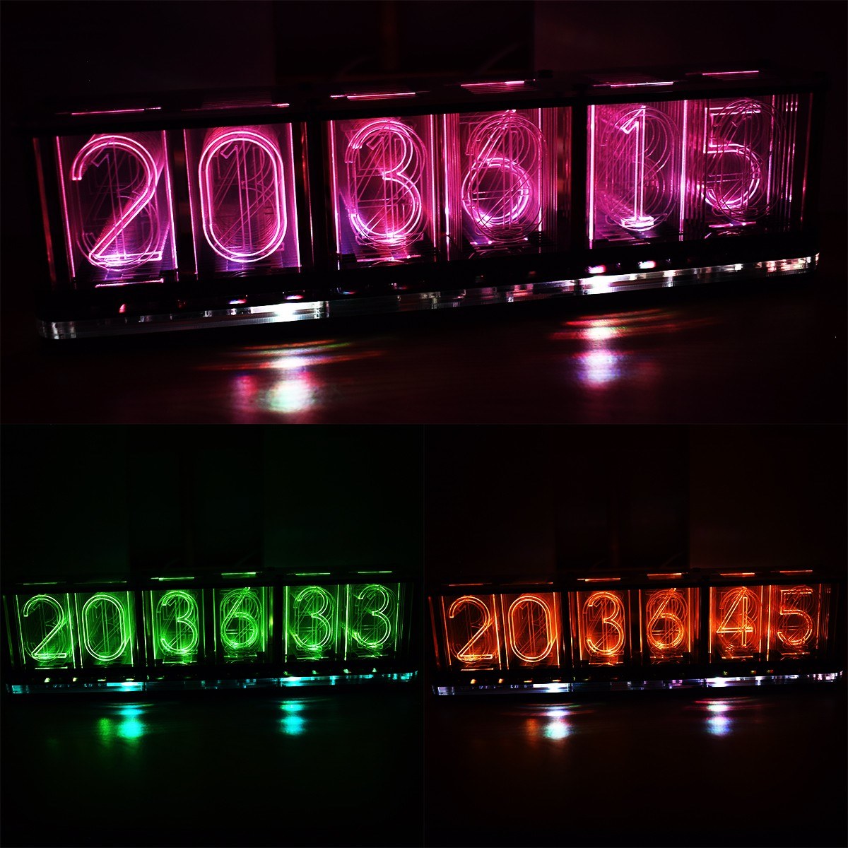 Multifunctional DS3231 DIY LED Alarm Clock Kit with Large 6-Digit Display | Time, Temperature, Date, Week, Alarm, Countdown, Voice & Touch-Operated