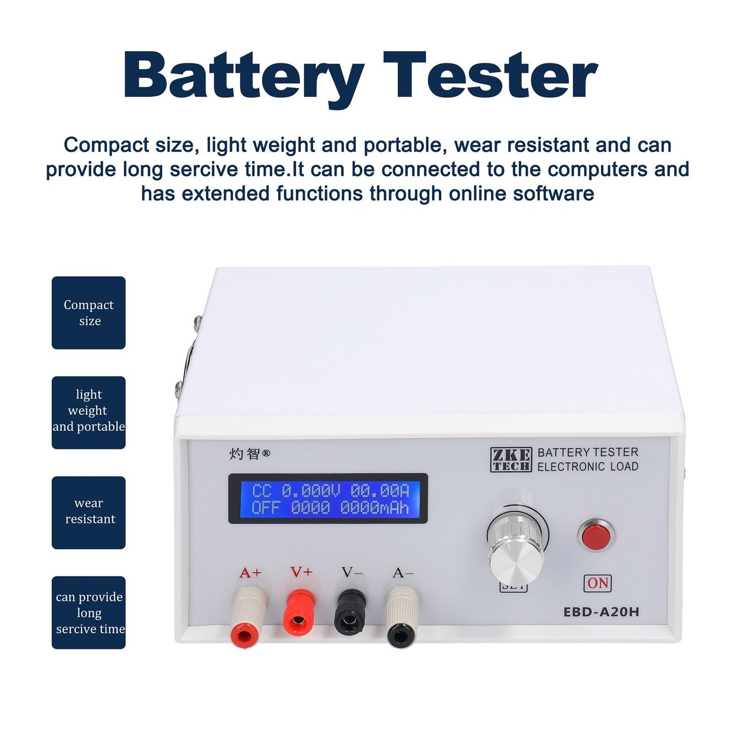Battery Tester EBD-A20H 30V 20A 200W Multifunction DC Electronic Load with PC Software Control