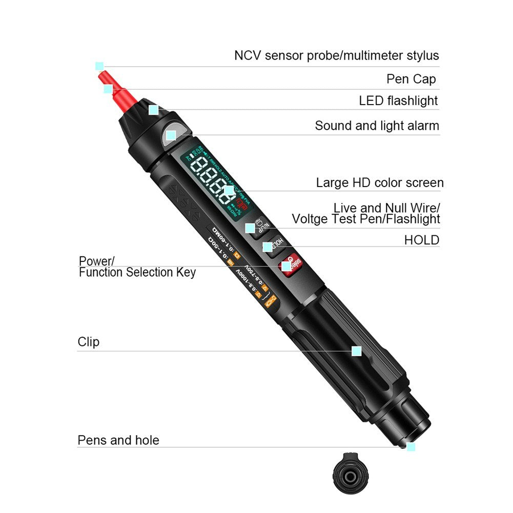 KKMoon KKM100 Smart Digital Multimeter with Color Screen & English Voice Broadcast