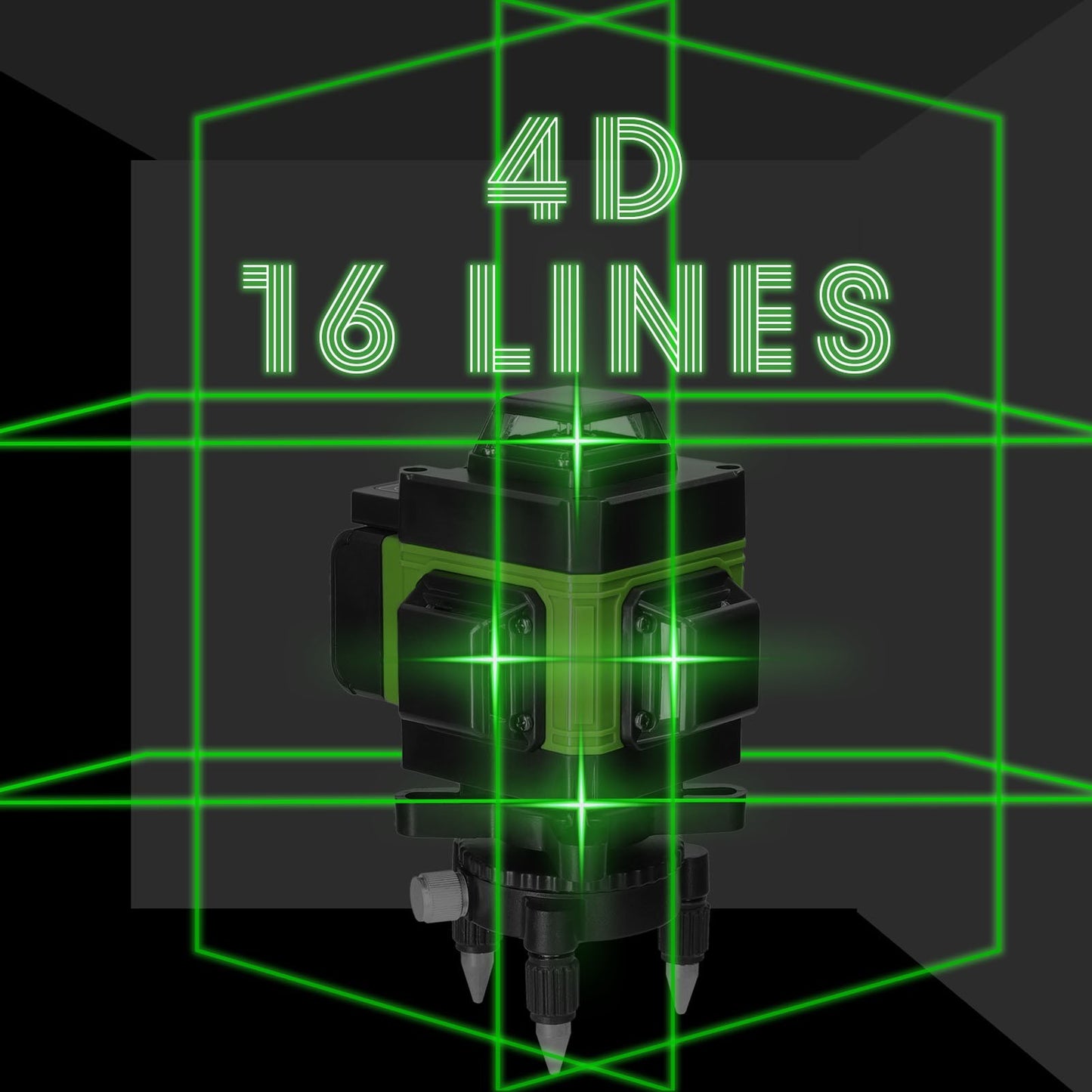 16-Line 4D Laser Level | Self-Leveling Machine with USB Rechargeable Battery and Vertical/Horizontal Lines