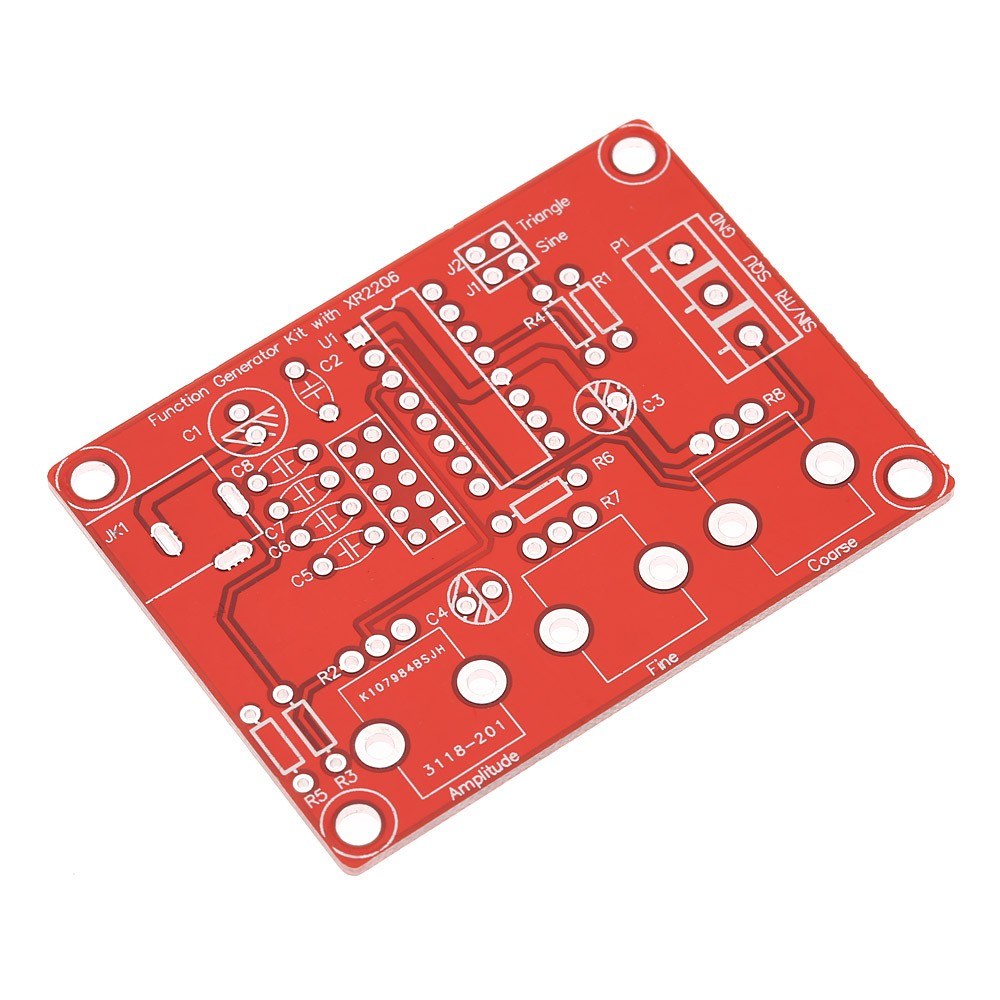 High Precision XR2206 Function Signal Generator - Adjustable Sine/Triangle/Square Output (1Hz-1MHz)