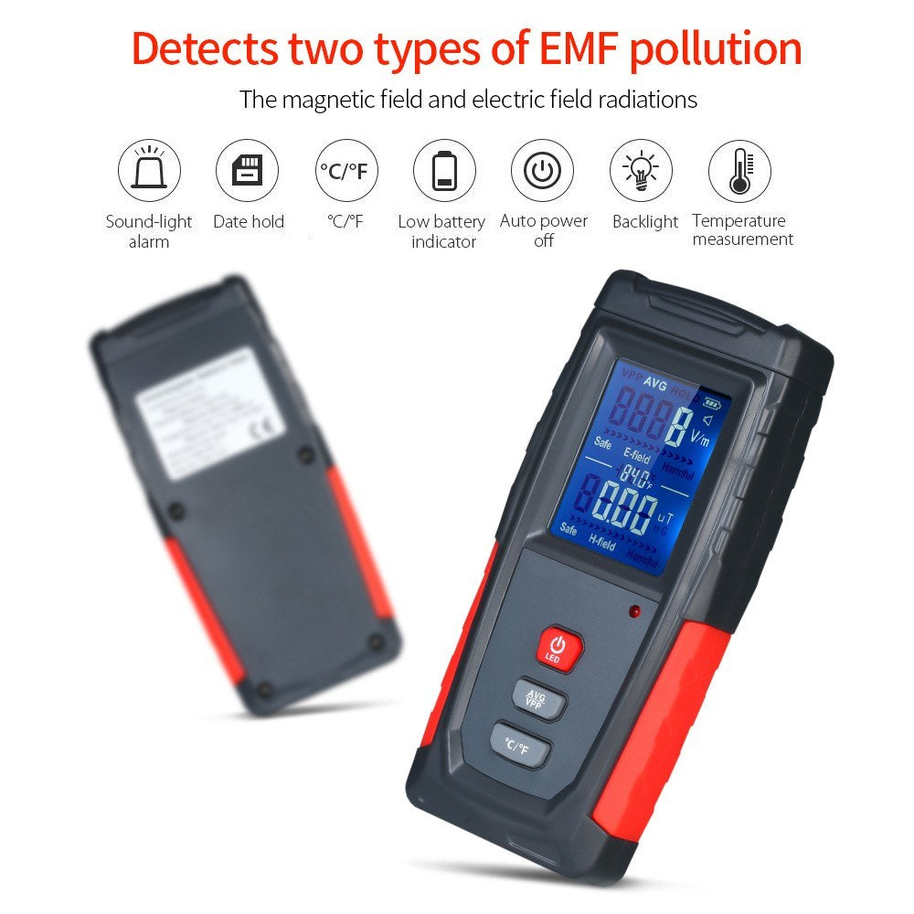 Mini Digital EMF Meter: High-Precision Handheld Electromagnetic Radiation Detector